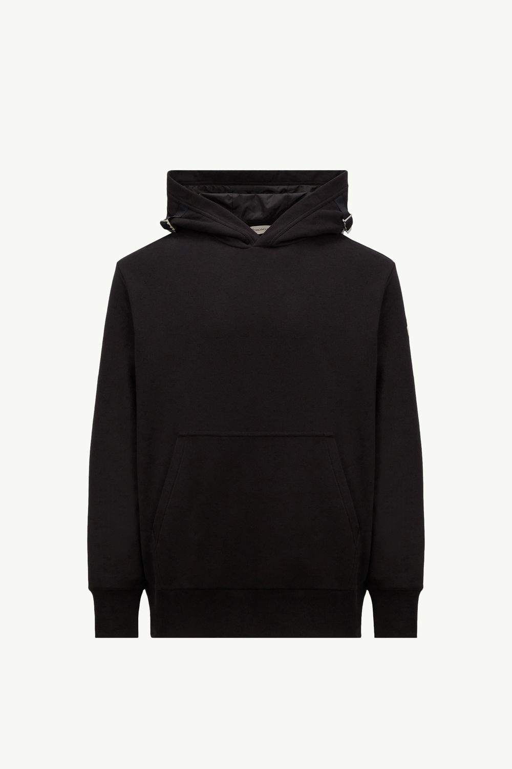 Adjustable Cotton Hoodie Men Black Moncler 2