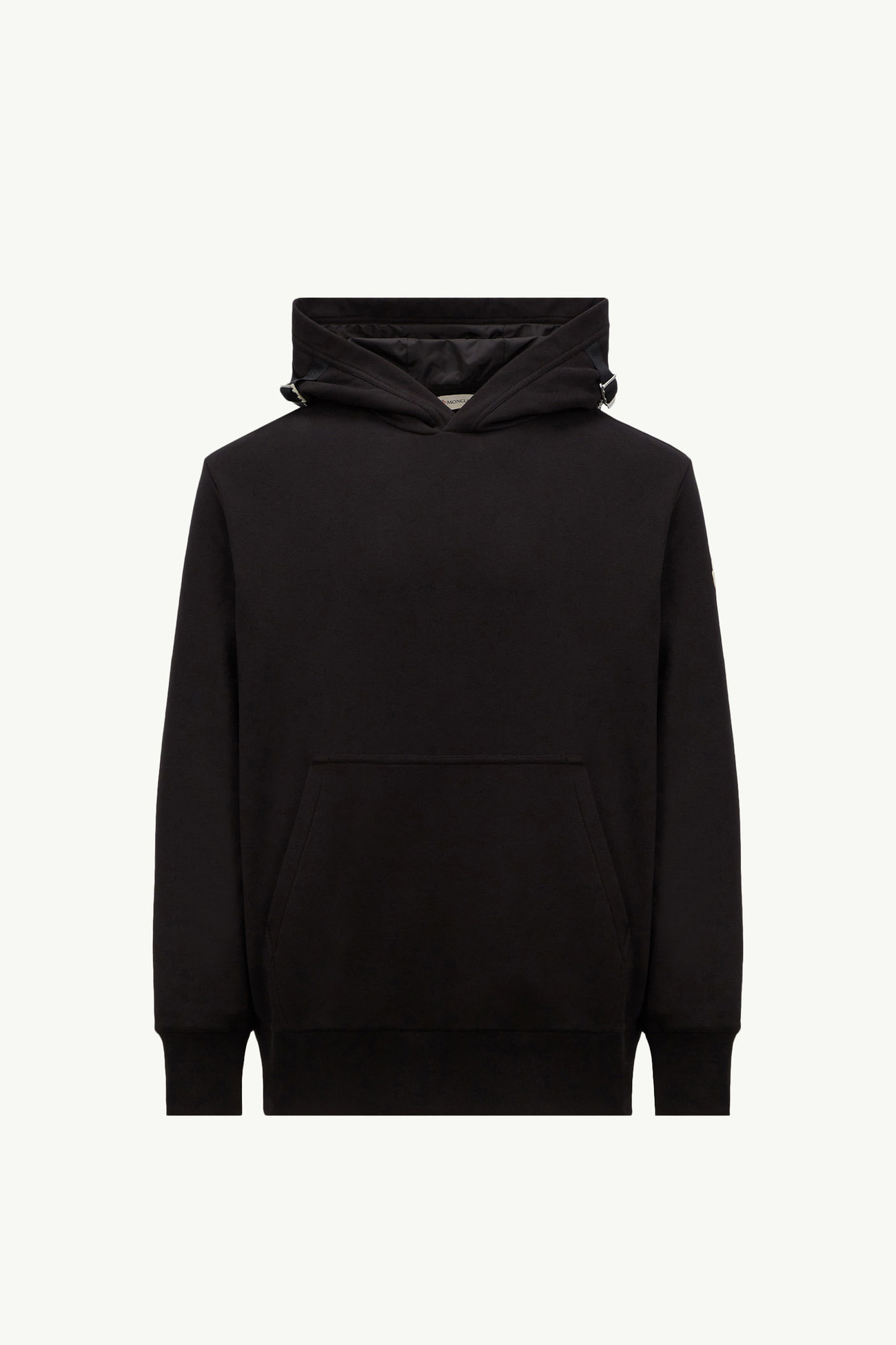 Adjustable Cotton Hoodie Men Black Moncler 2