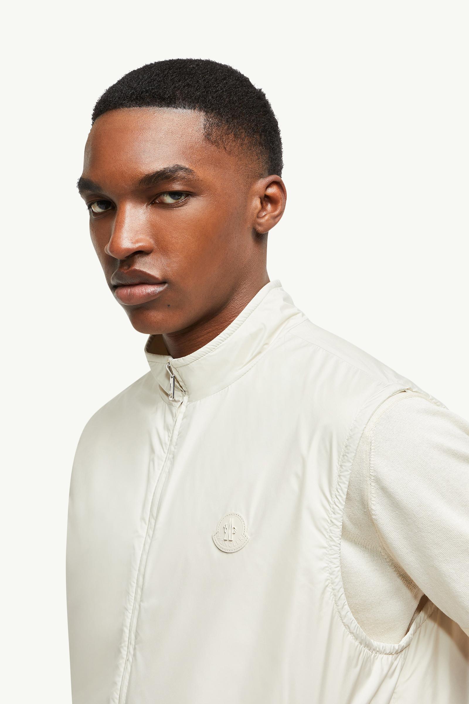 Reversible Padded Cotton Gilet Men White Moncler 1