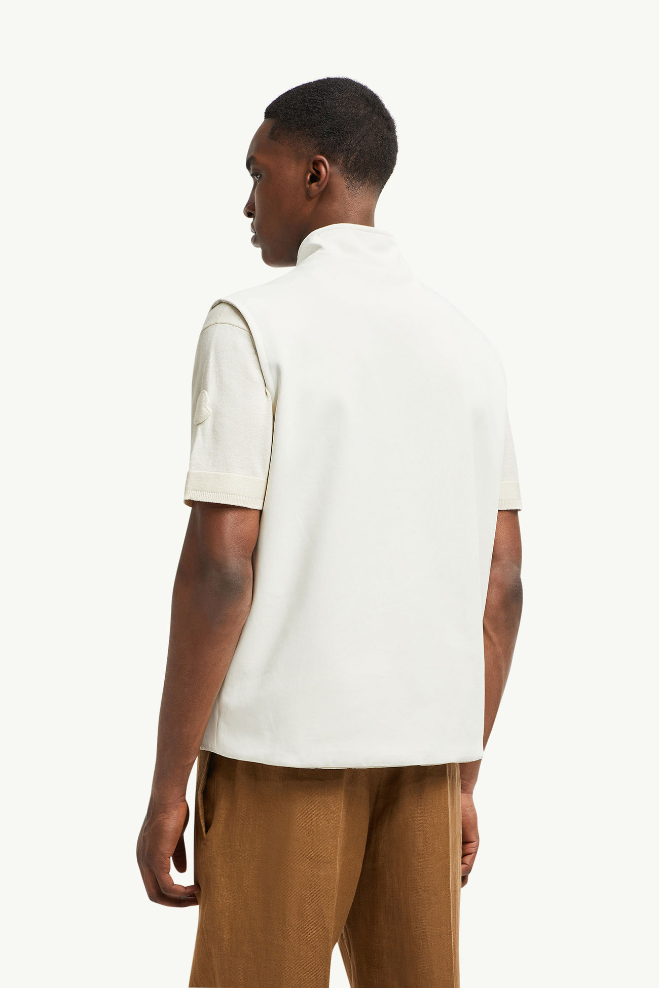 Gilet en coton matelassé réversible Hommes Blanc Moncler 4