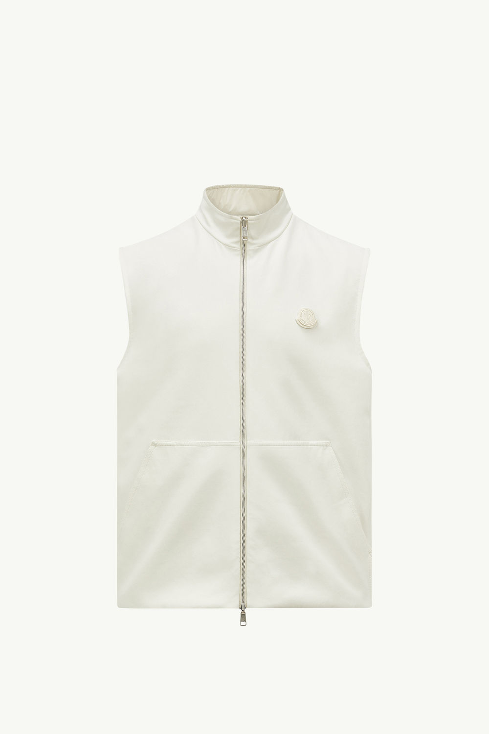 Reversible Padded Cotton Gilet Men White Moncler 2