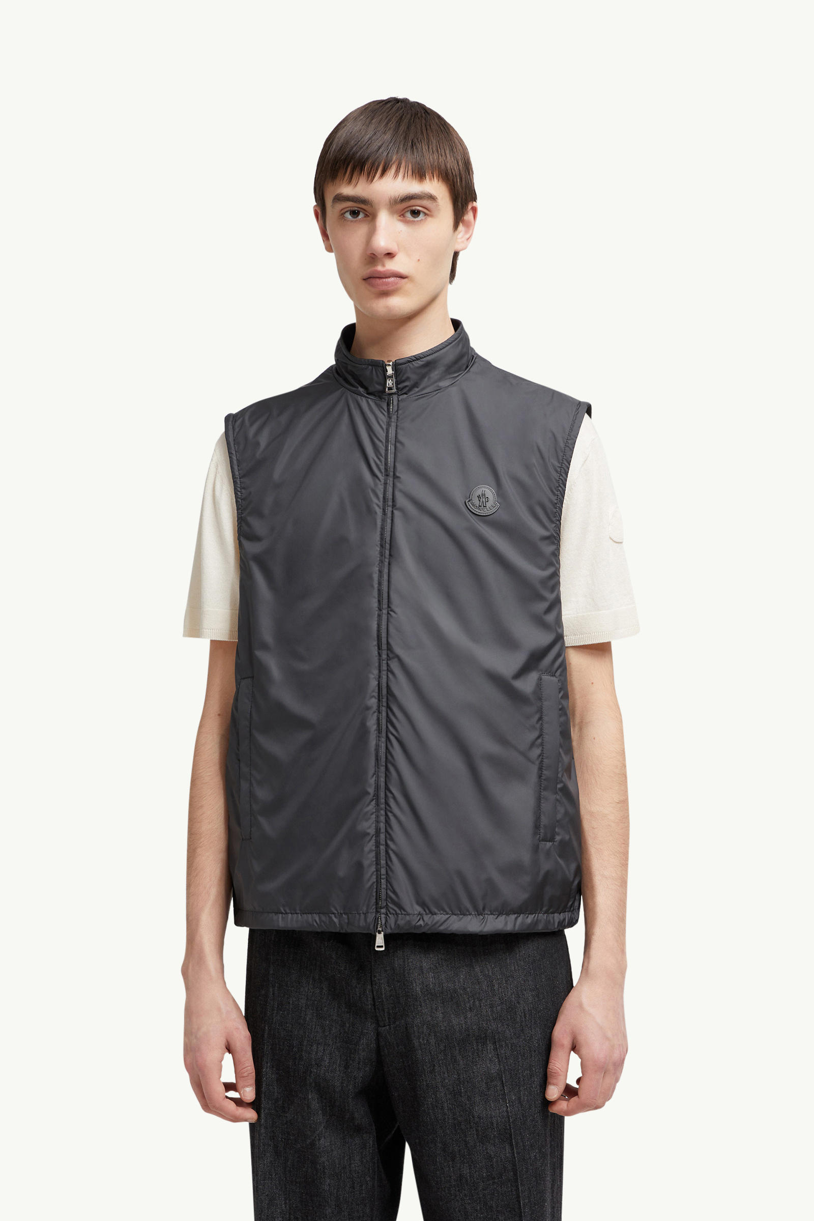 Wendbare wattierte Weste aus Baumwolle Herren Schwarz Moncler 3