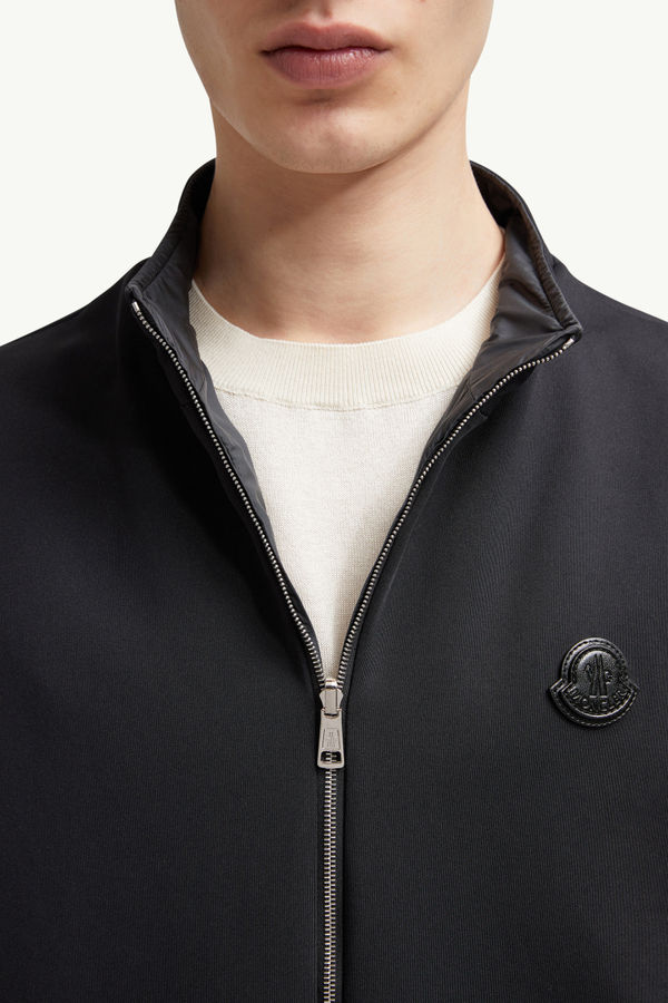 Reversible Padded Cotton Gilet Men Black Moncler 6