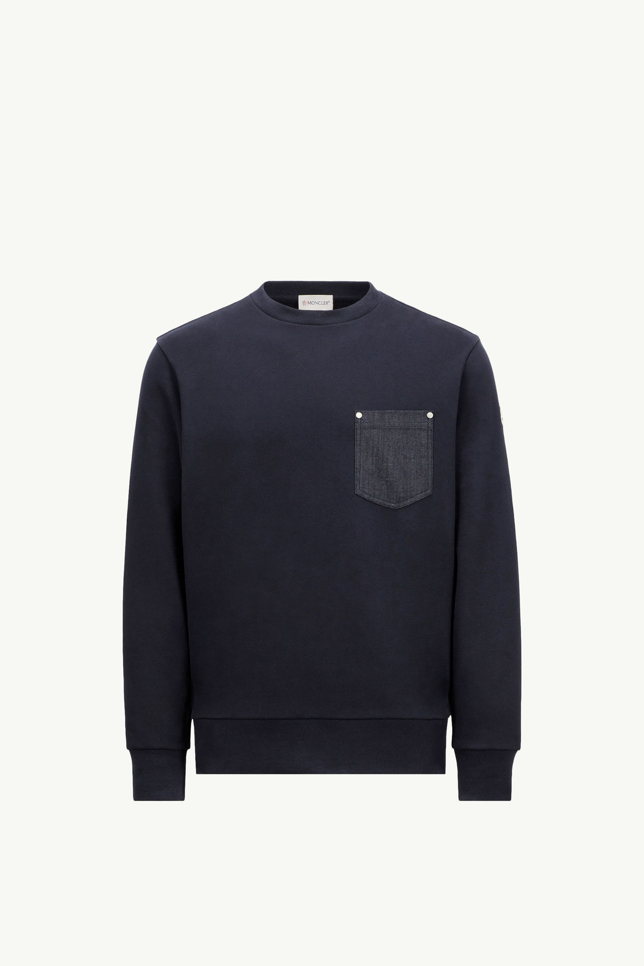 棉質和牛仔布衛衣 男士 海軍藍色 Moncler 2