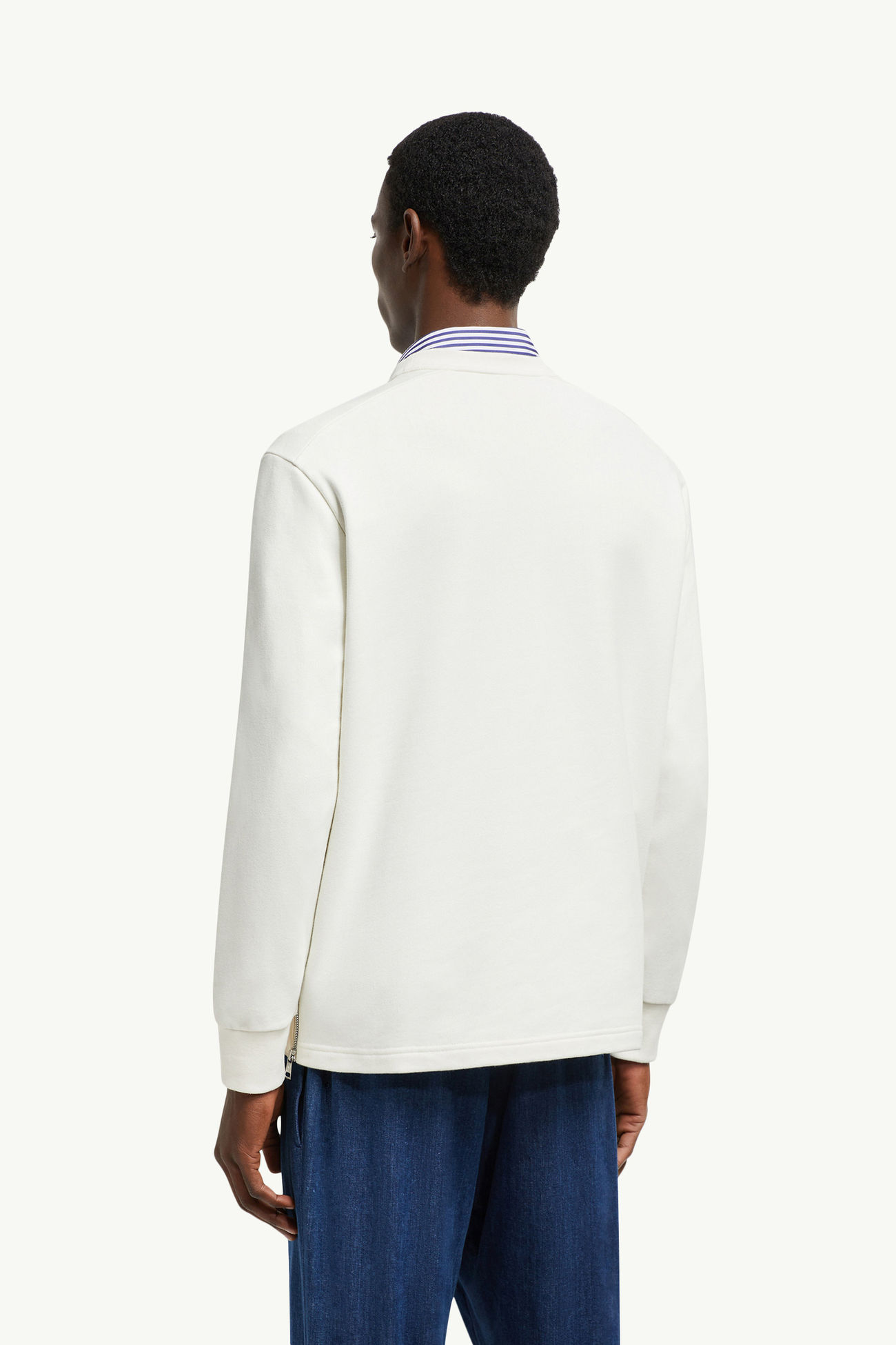 Sweat en coton avec poche Hommes Blanc Moncler 4