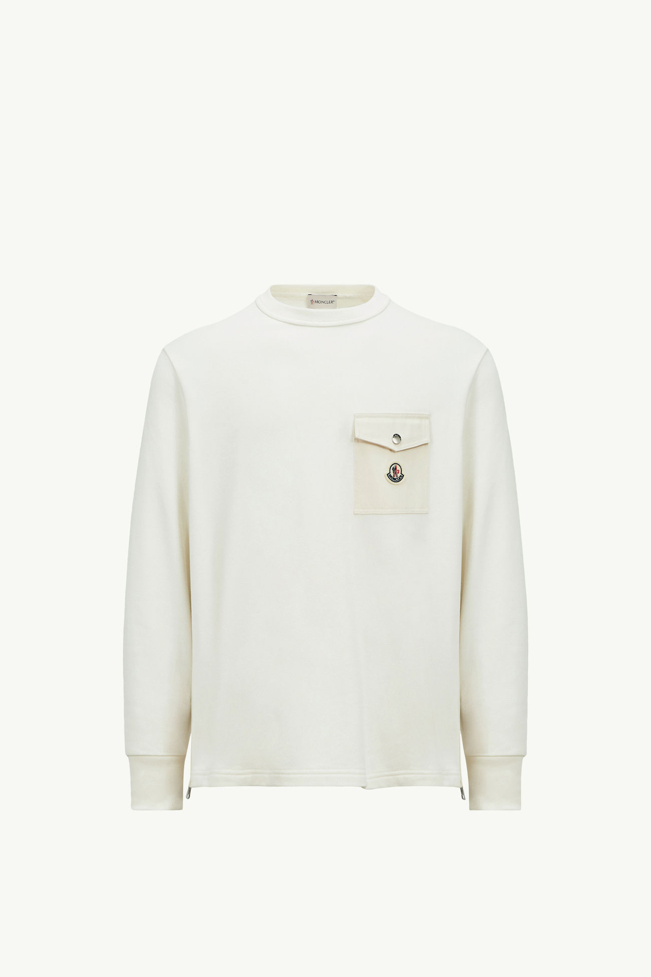 Sweat en coton avec poche Hommes Blanc Moncler 2