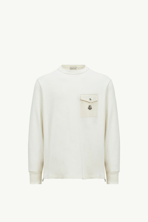 Sweatshirt aus Baumwolle mit Tasche Herren Weiß Moncler 2