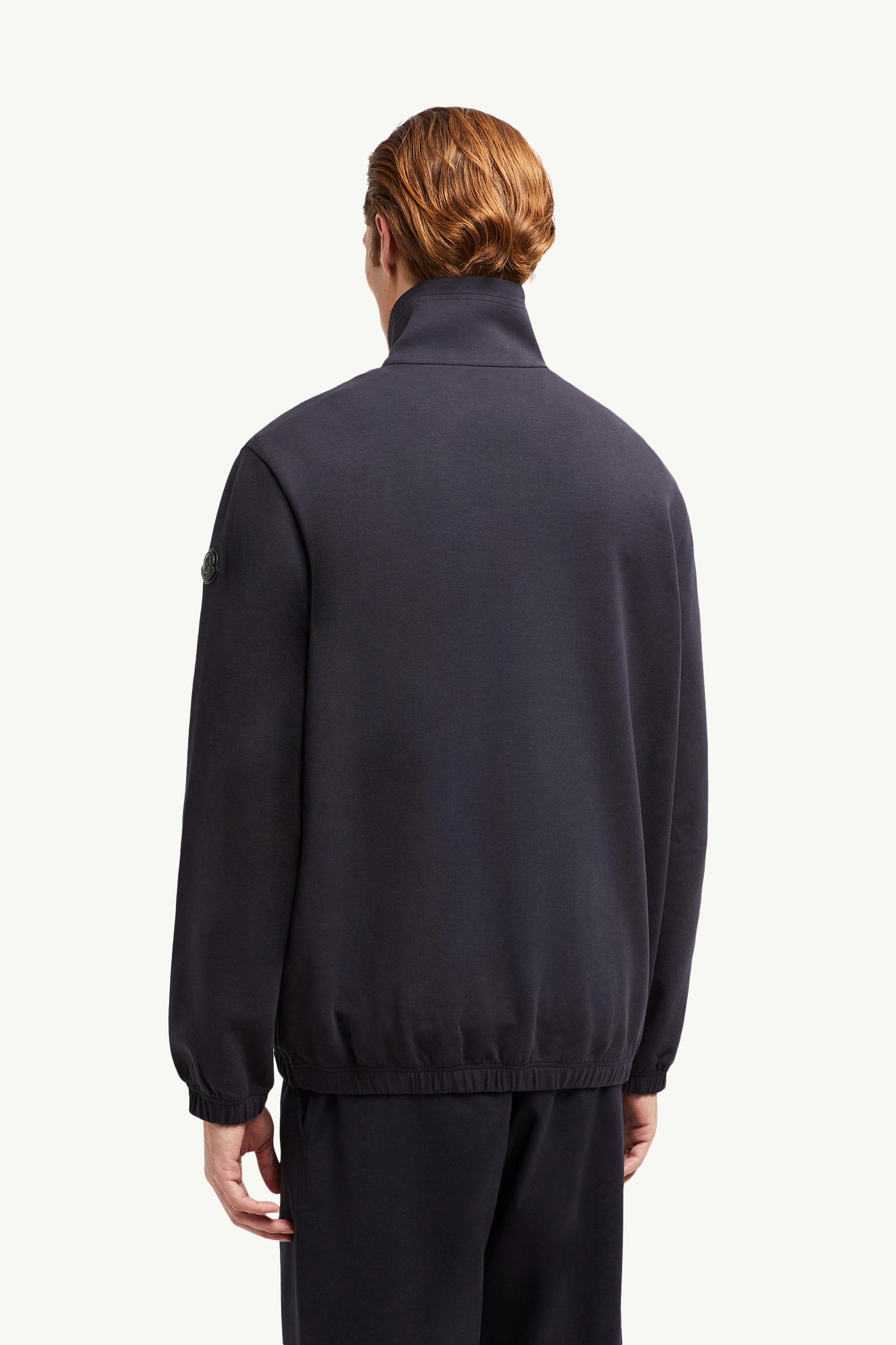 Cotton Half-Zip Sweatshirt Men Navy Blue Moncler 4