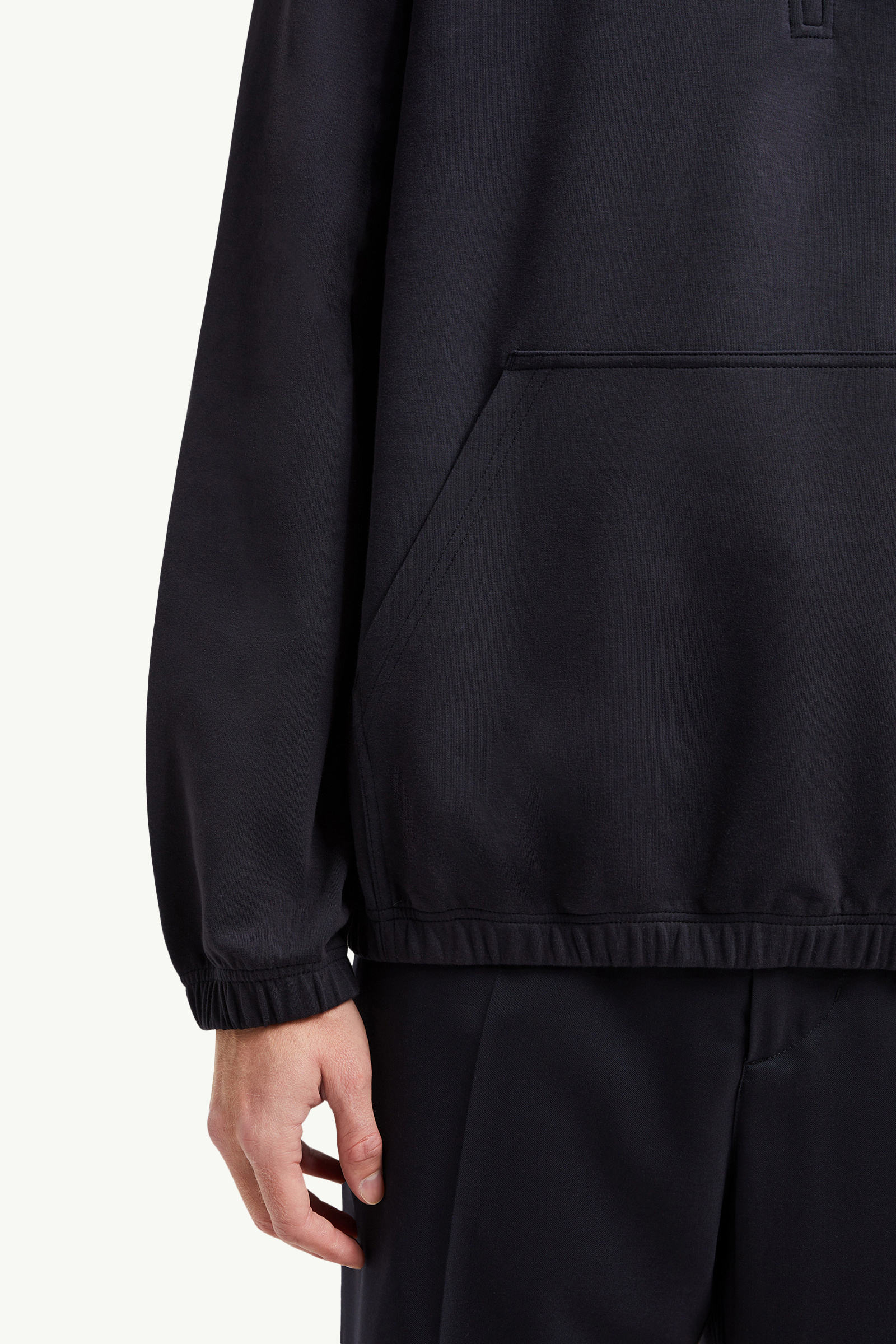 Cotton Half-Zip Sweatshirt Men Navy Blue Moncler 5