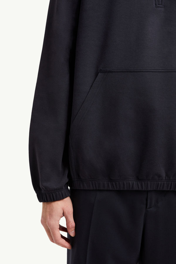 Sweatshirt aus Baumwolle mit halbem Reißverschluss Herren Navyblau Moncler 5