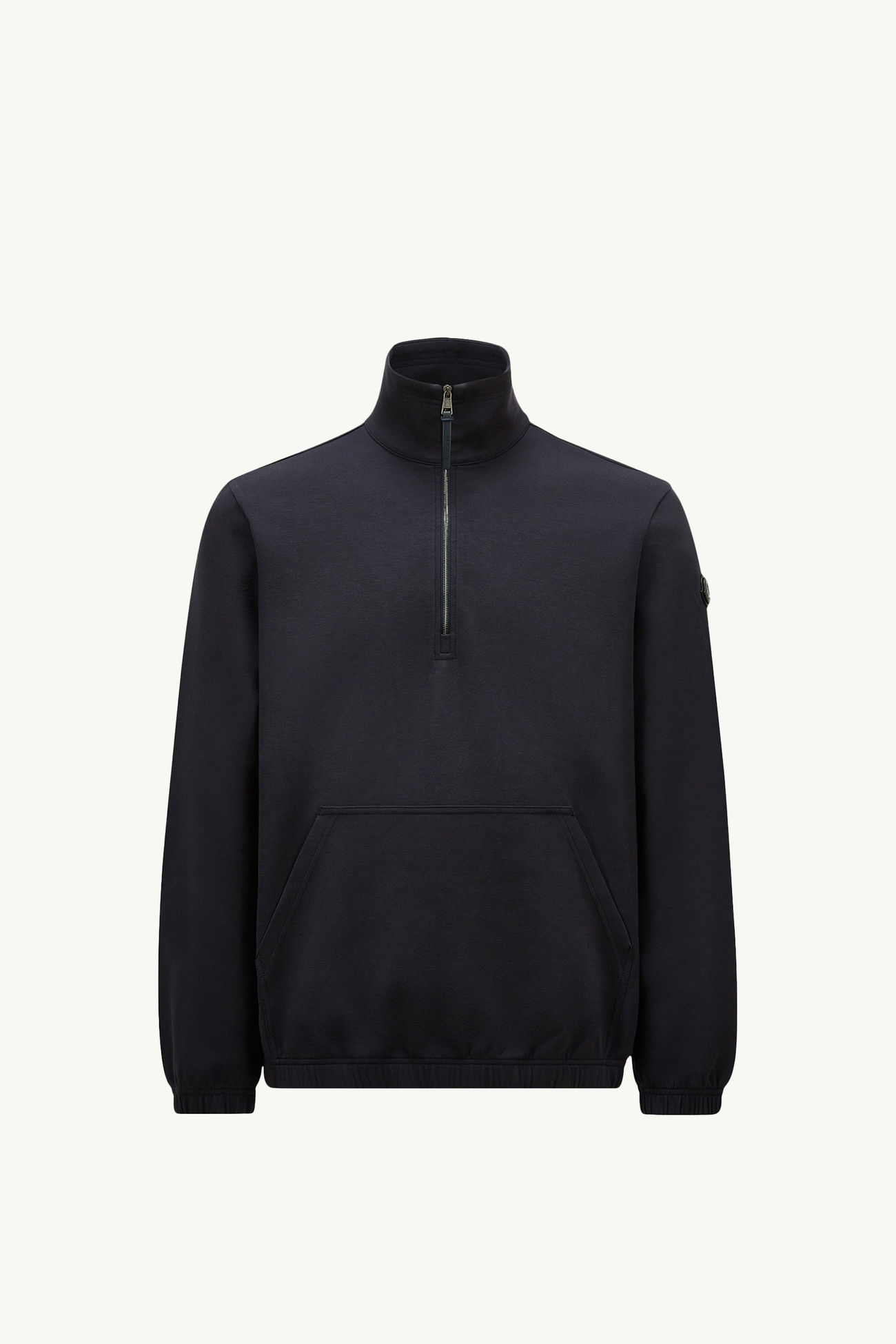 Cotton Half-Zip Sweatshirt Men Navy Blue Moncler 2