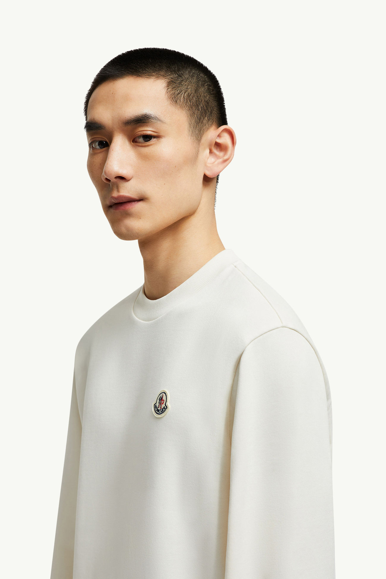 男士标识贴片棉质卫衣 男士 白色 Moncler 1