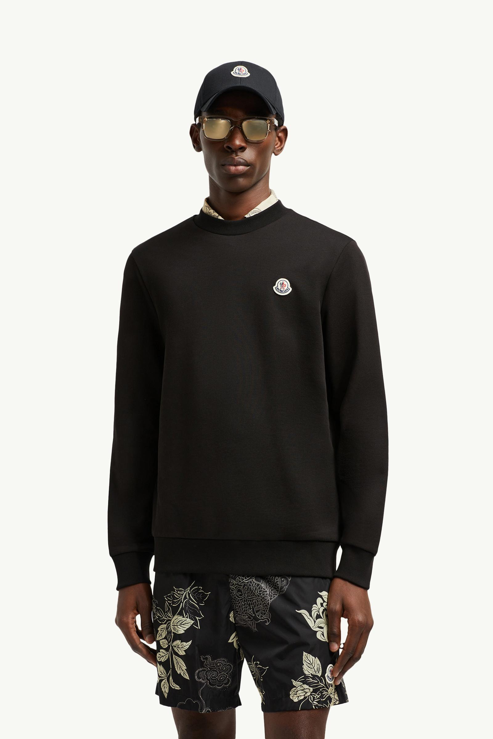 MONCLER ブラック ビックロゴトレーナー MONCLER モンクレール ビッグロゴワッペン トレーナー/ブラック