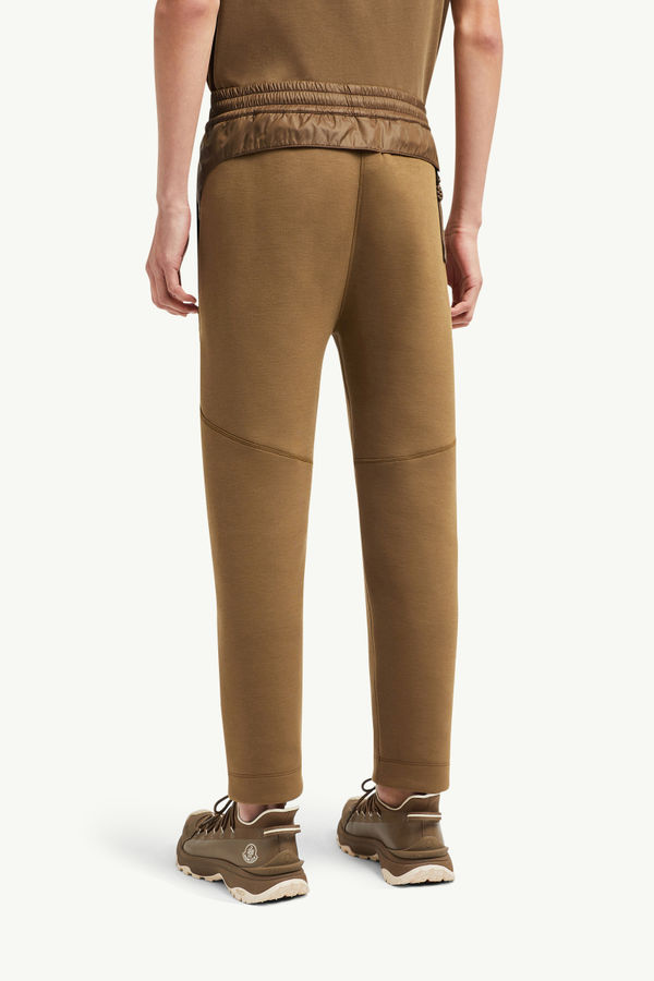 Year of the Snake Patch Neoprene Track Pants Men Light Brown Moncler 4