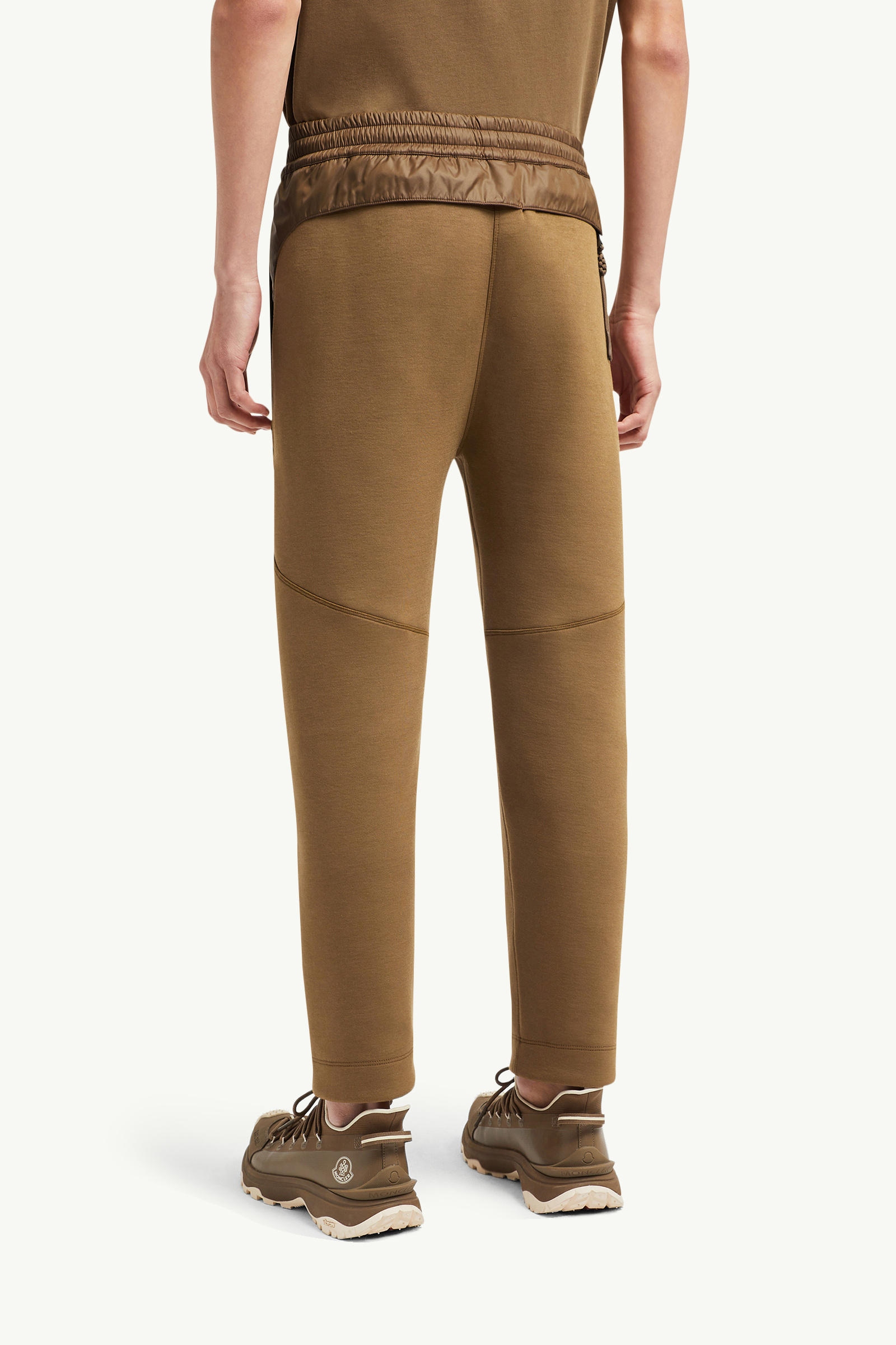 Year of the Snake Patch Neoprene Track Pants Men Light Brown Moncler 4