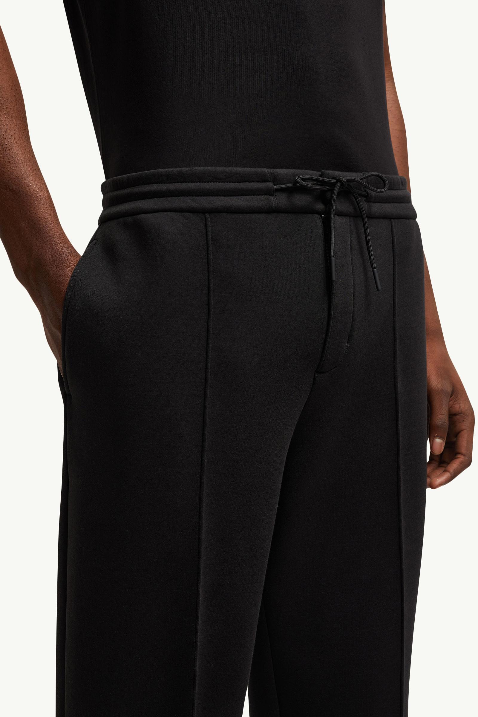 Pantalones deportivos de neopreno y algodón con parche con logotipo Hombre Negro Moncler 1