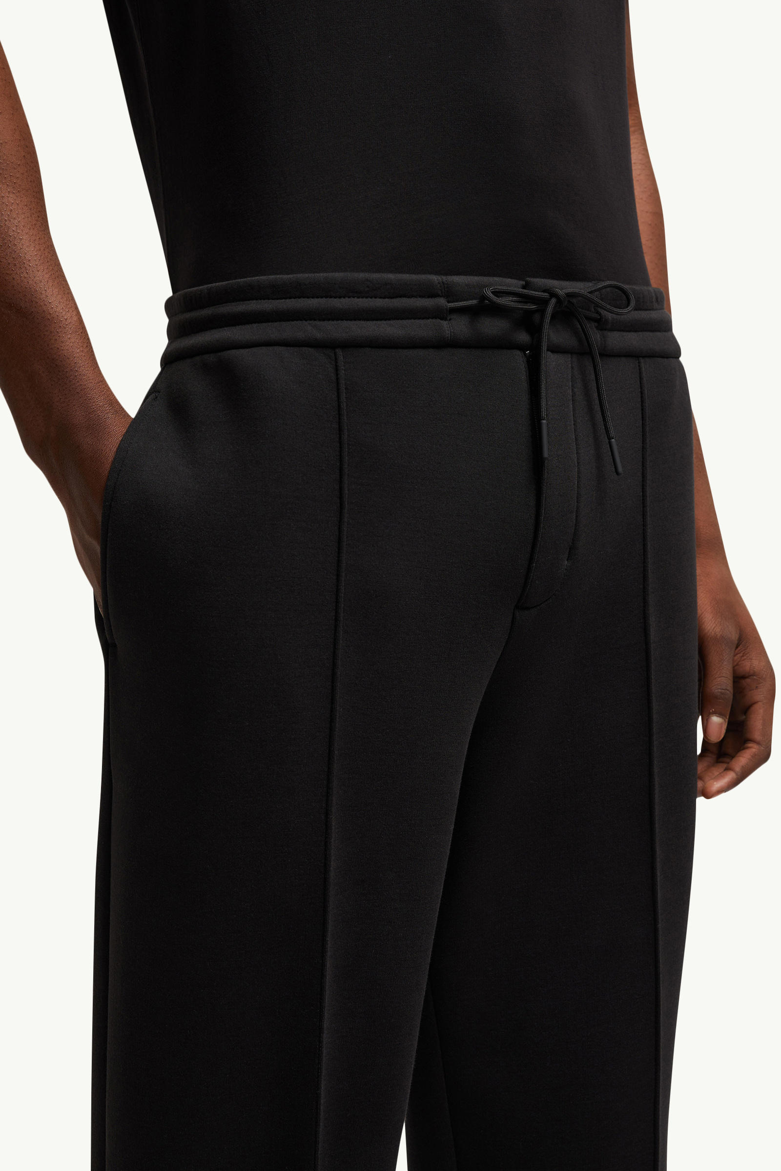Pantalones deportivos de neopreno y algodón con parche con logotipo Hombre Negro Moncler 1