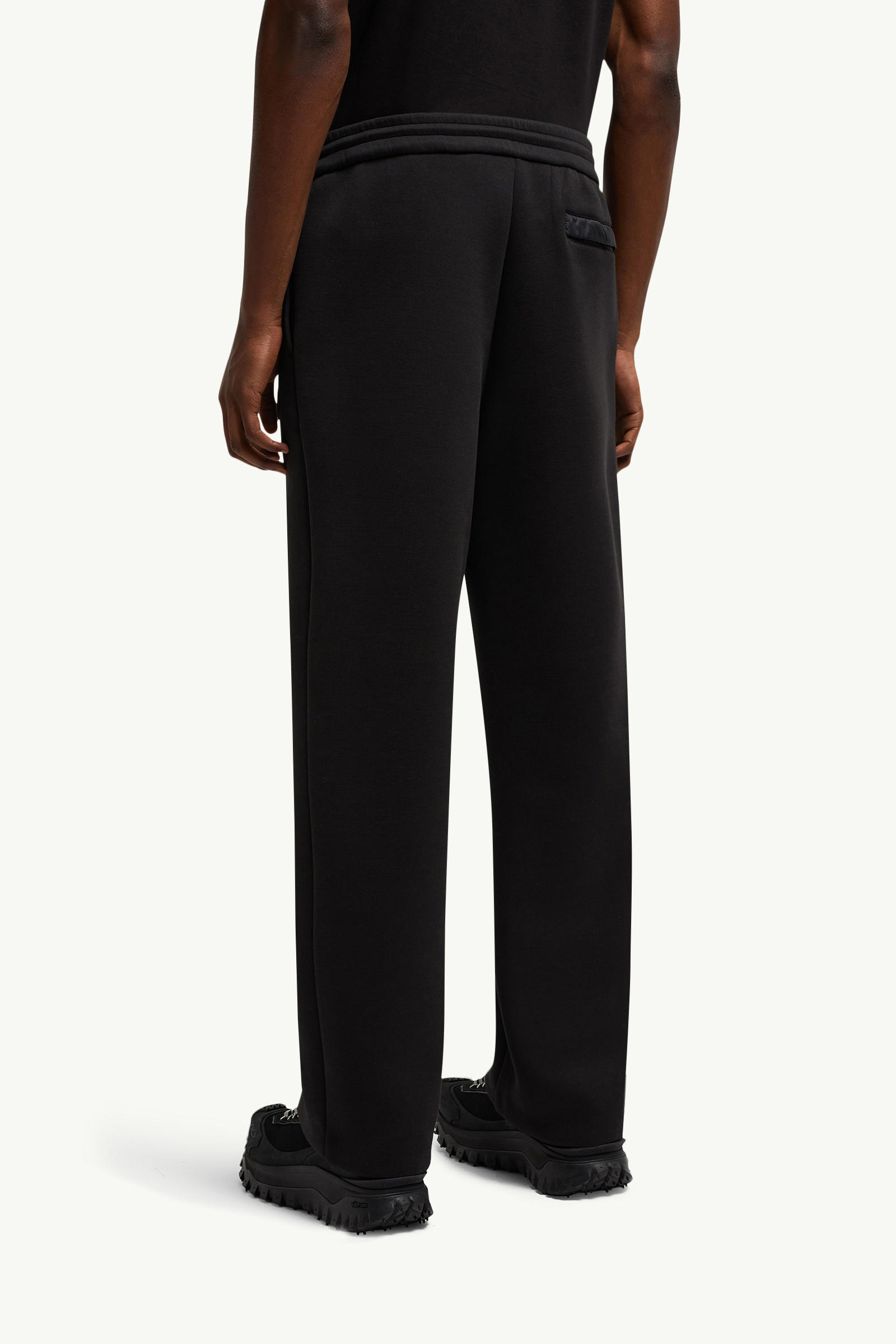 Pantalones deportivos de neopreno y algodón con parche con logotipo Hombre Negro Moncler 4