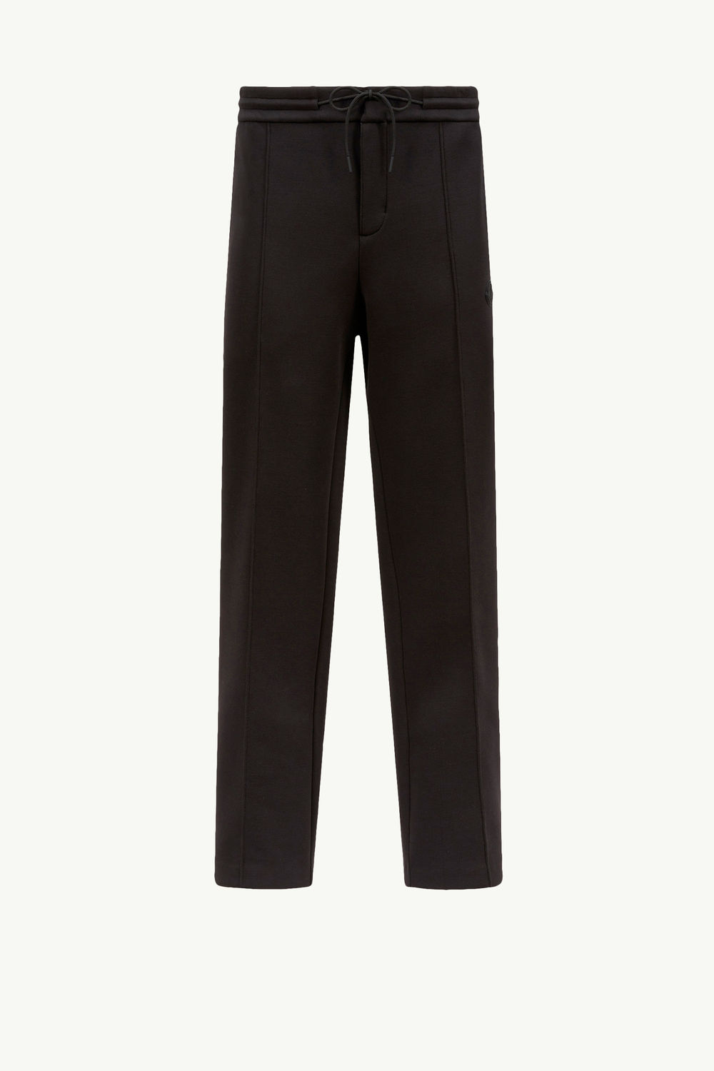 Logo Patch Cotton & Neoprene Sweatpants Men Black Moncler 2