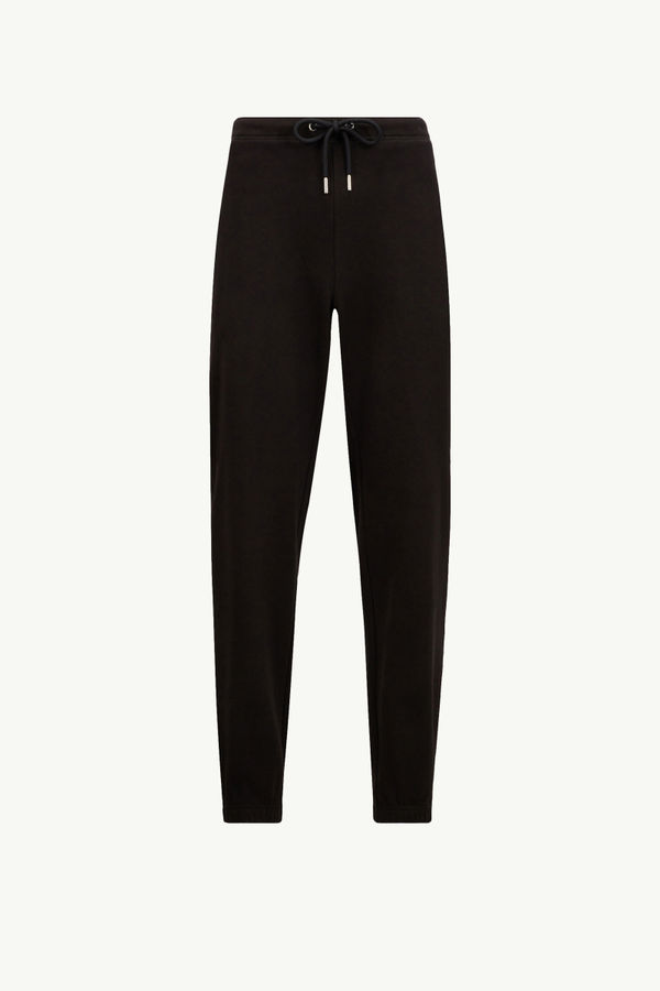 Logo Patch Cotton Track Pants Men Black Moncler 2