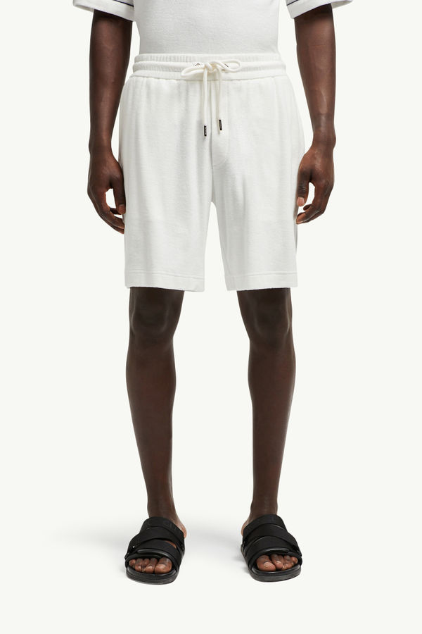 Shorts de tejido de rizo de algodón Hombre Blanco Moncler 3