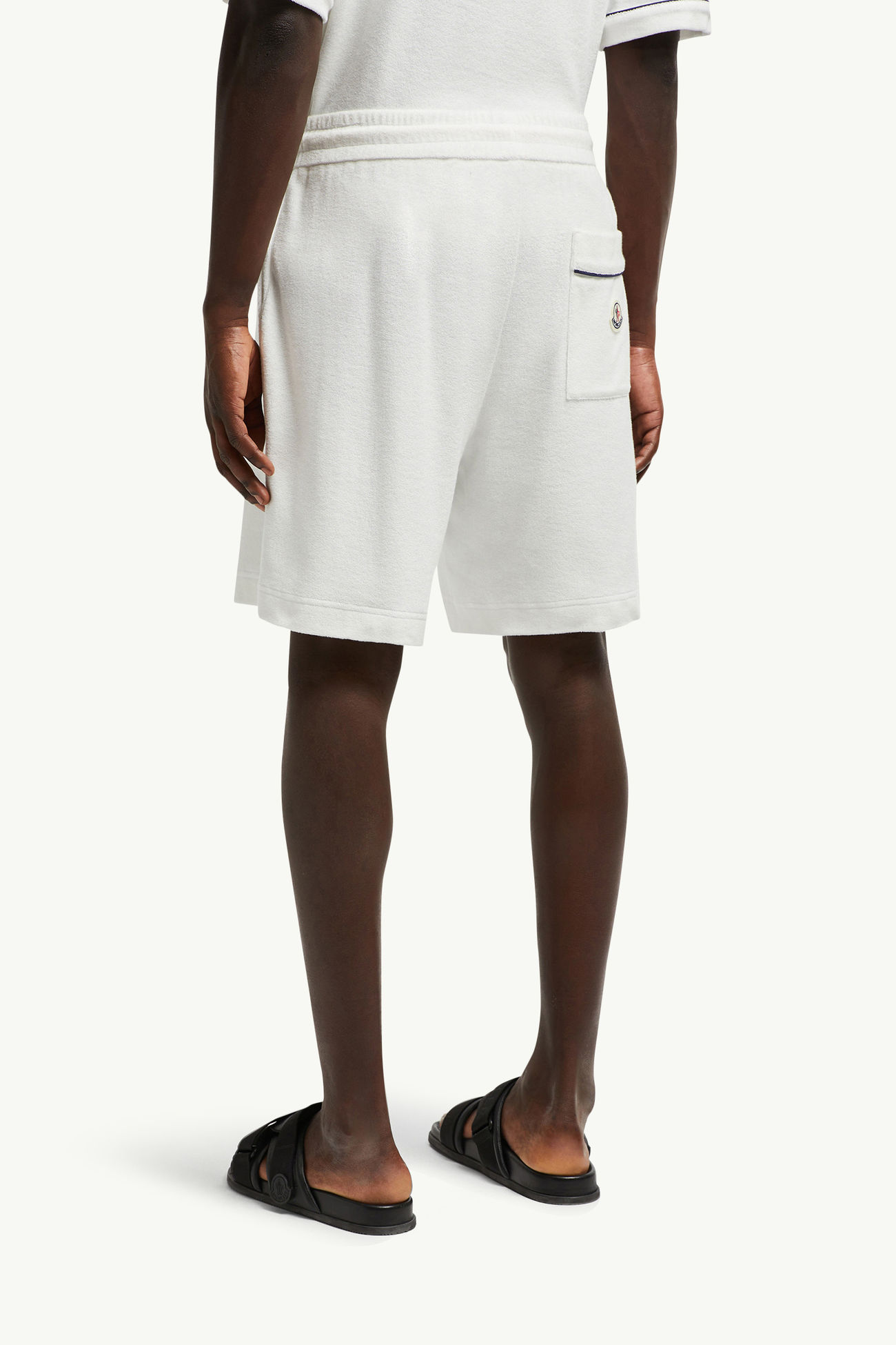 Cotton Terry Cloth Shorts Men White Moncler 4