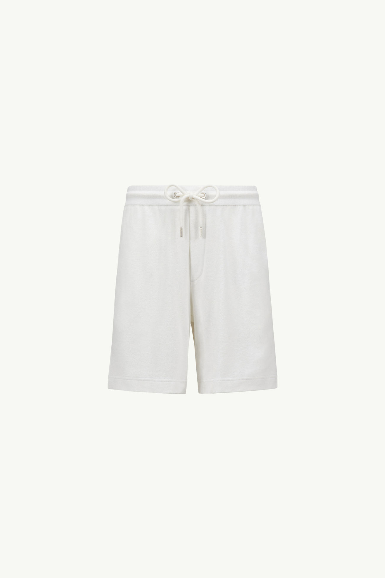 Cotton Terry Cloth Shorts Men White Moncler 2