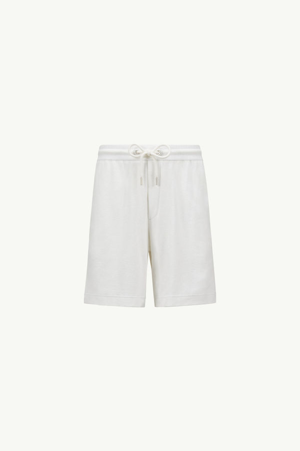Shorts de tejido de rizo de algodón Hombre Blanco Moncler 2