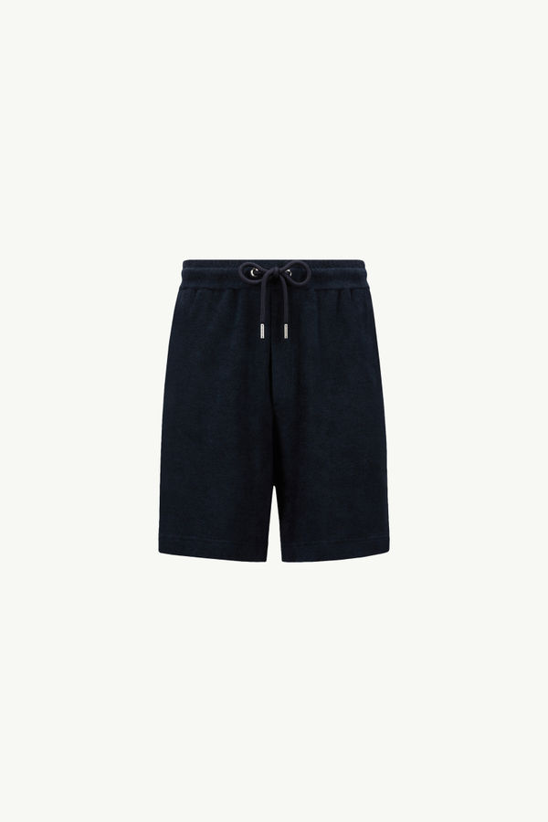Shorts de tejido de rizo de algodón Hombre Azul marino Moncler 2