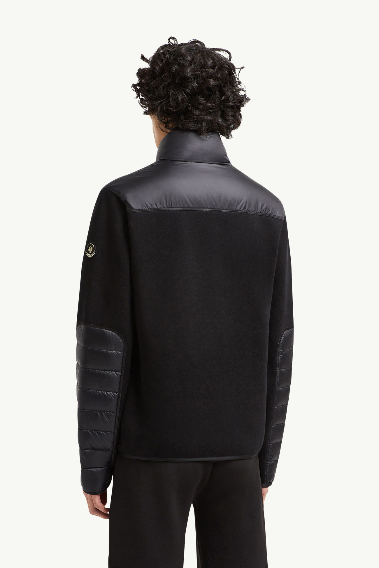Cardigan en coton matelassé effet serpent Hommes Noir Moncler 4