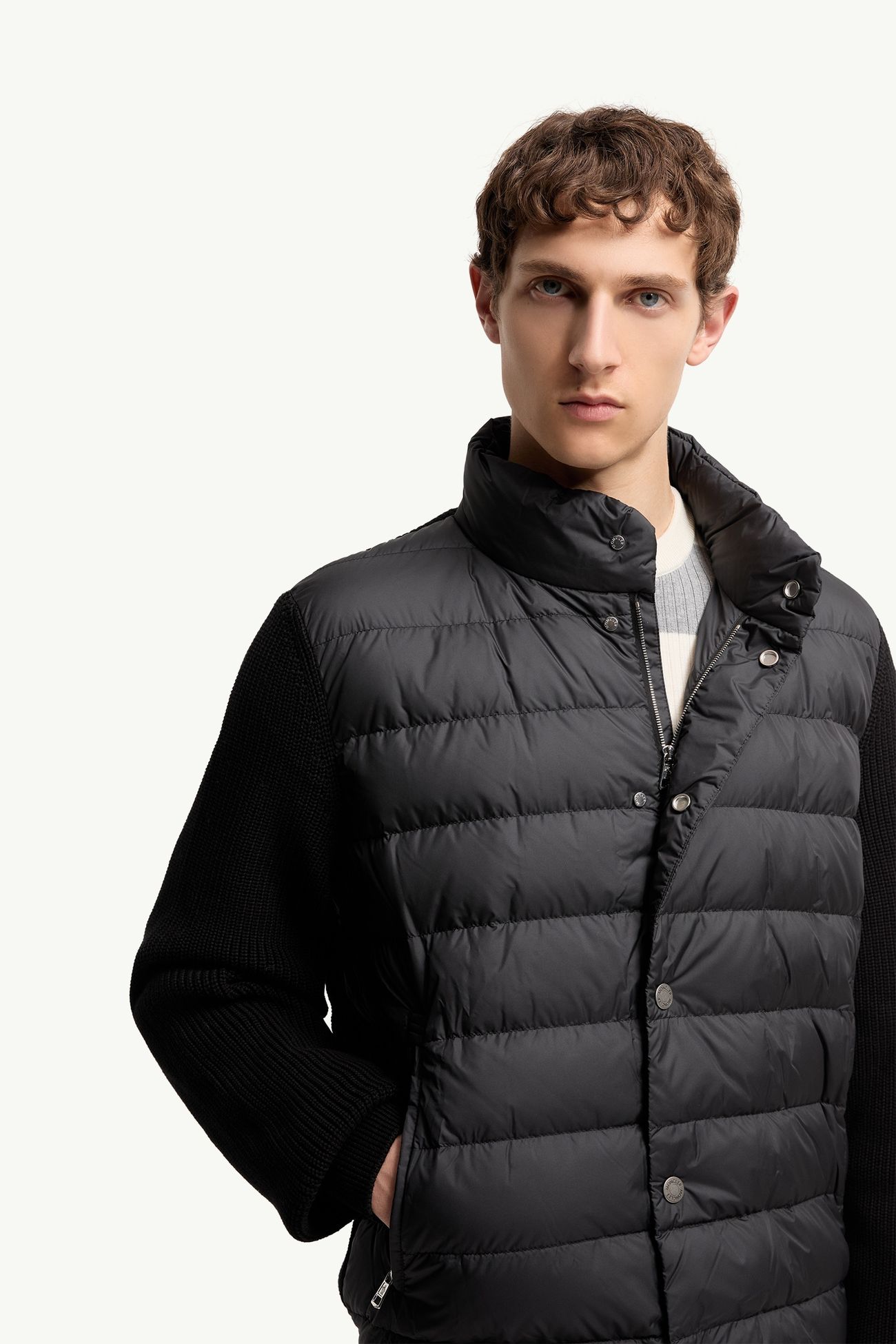 패딩 코튼 집업 카디건 남성 블랙 Moncler 5