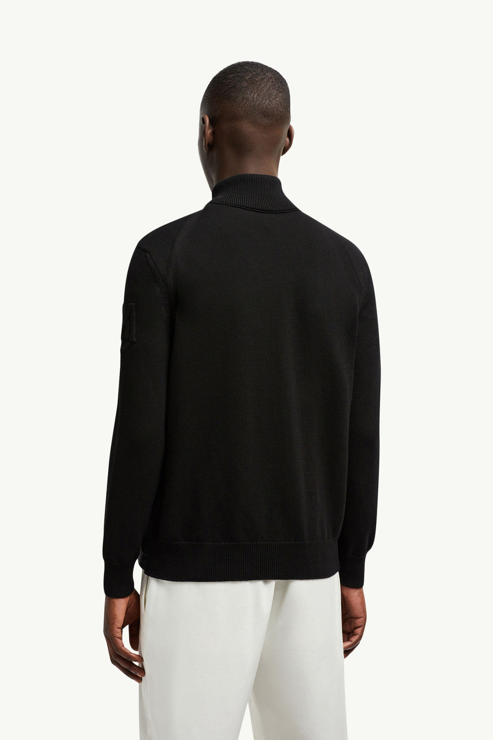 Padded Cotton Zip-Up Cardigan Men Black Moncler 4
