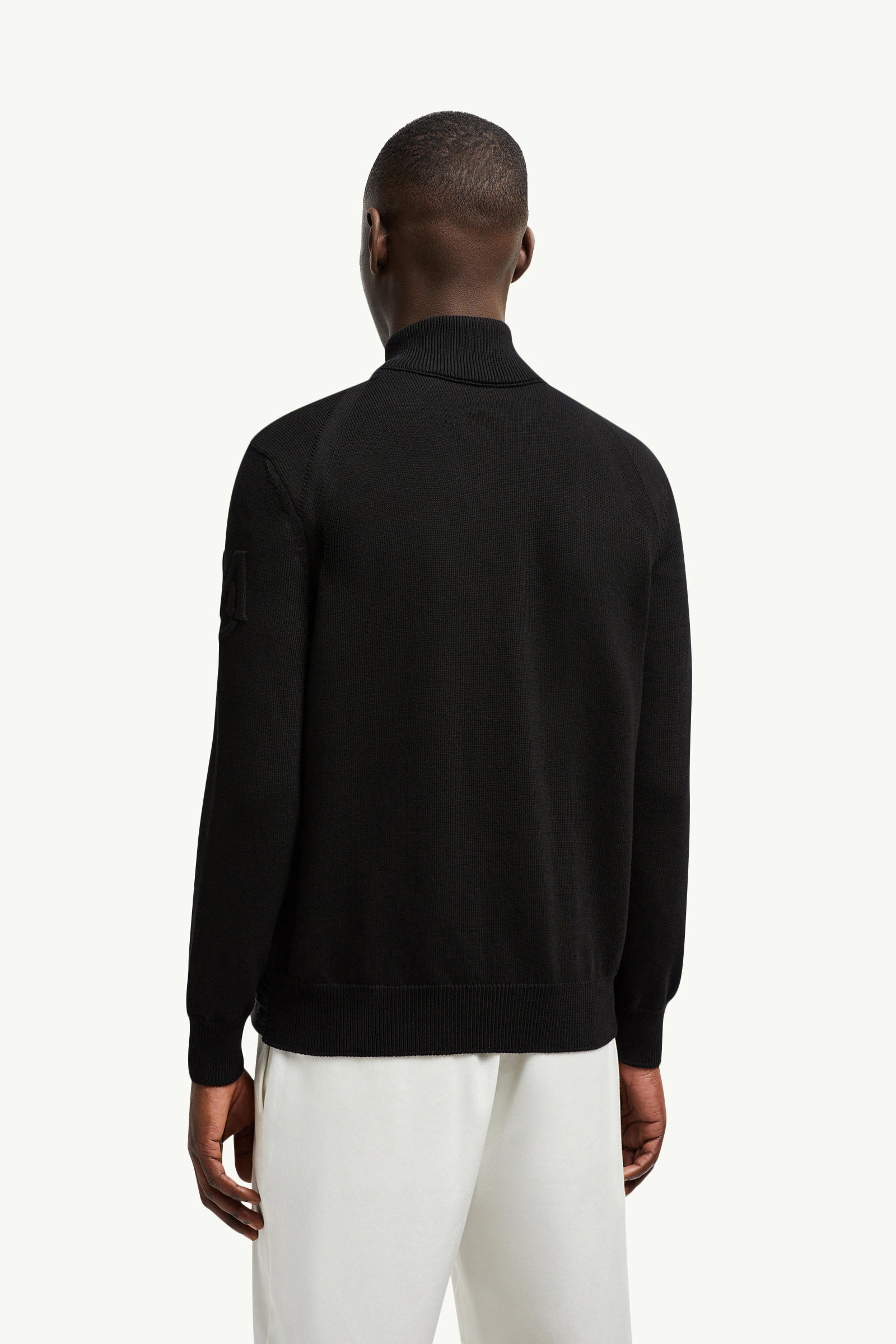 Padded Cotton Zip-Up Cardigan Men Black Moncler 4