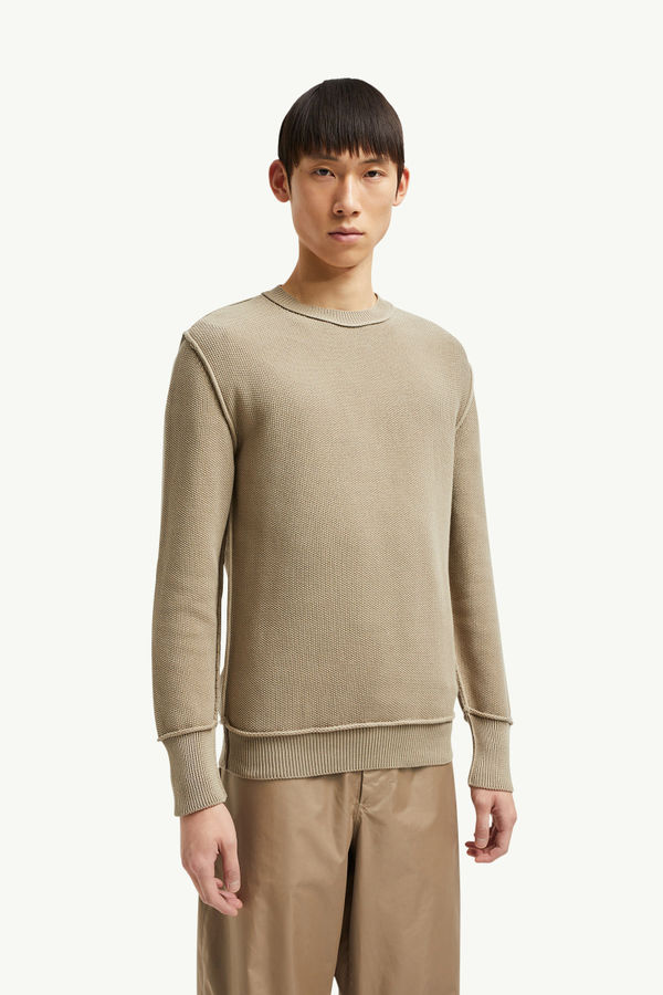 Pullover aus strukturierter Baumwolle Herren Hellbeige Moncler 3