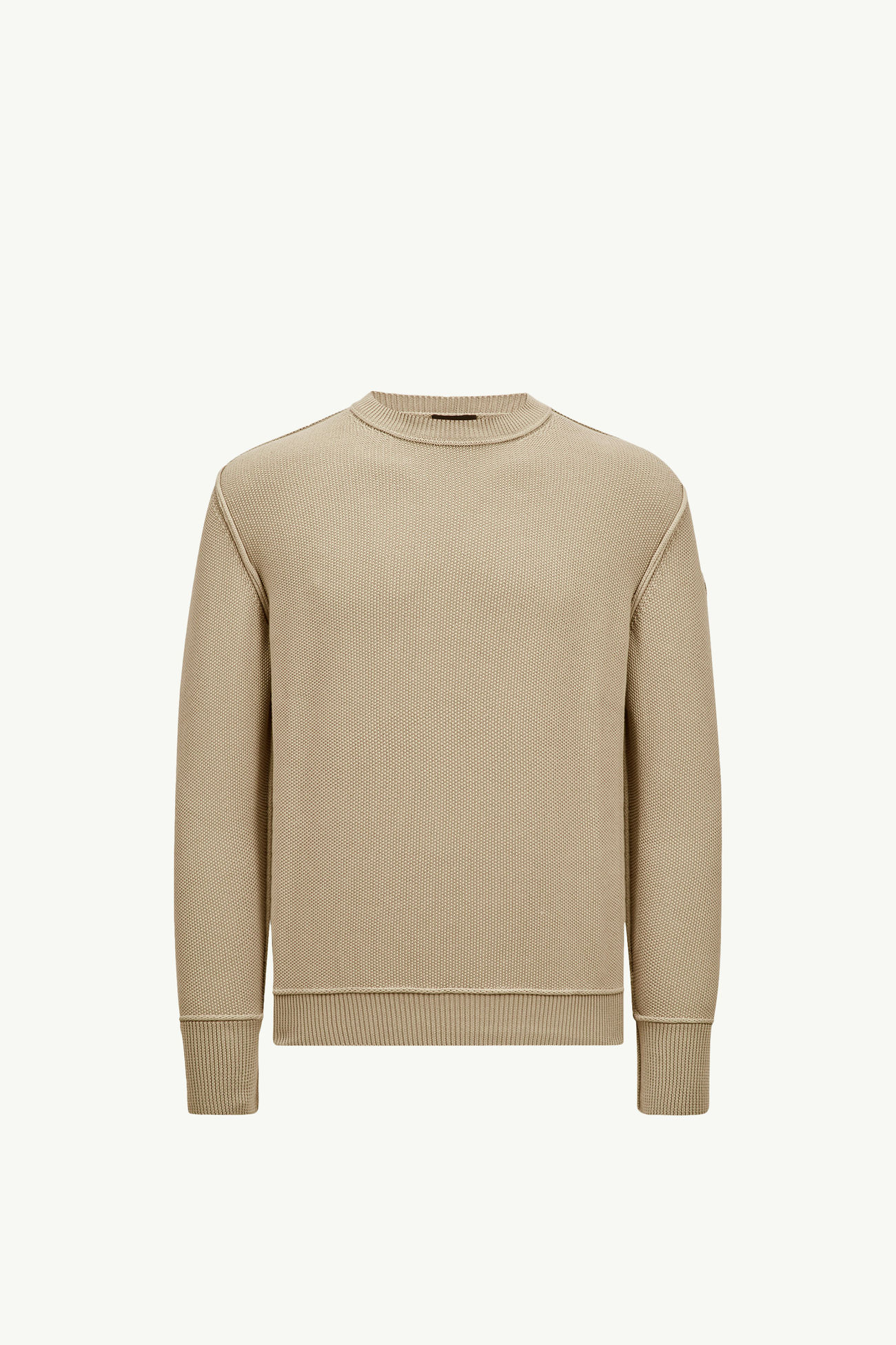 Pull en coton texturé Hommes Beige Clair Moncler 2