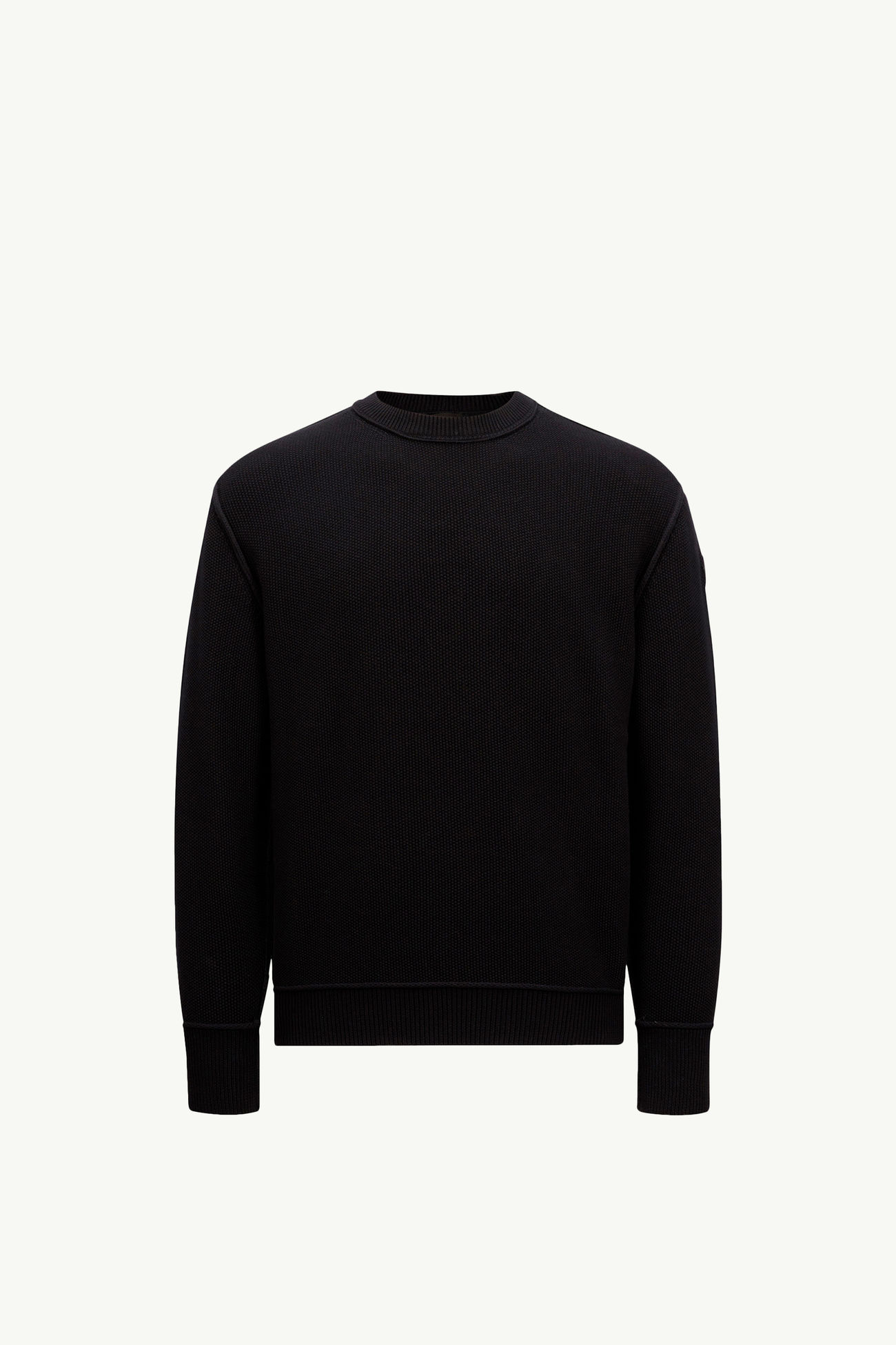 Textured Cotton Jumper Men Black Moncler 2