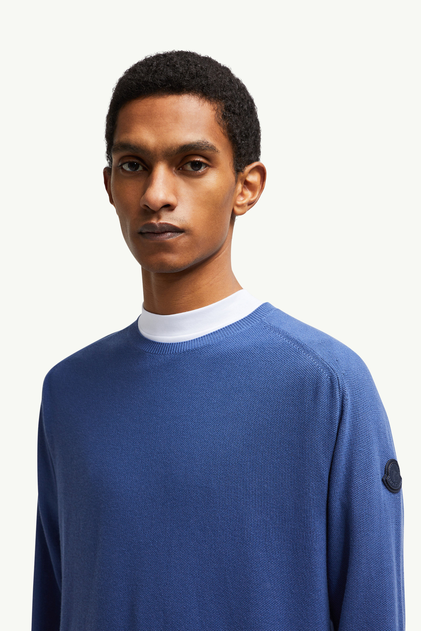 Cotton & Cashmere Jumper Men Cobalt Blue Moncler 1