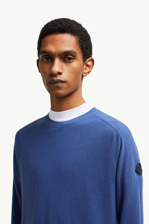 Pullover aus Baumwolle und Kaschmir Herren Kobaltblau Moncler 1