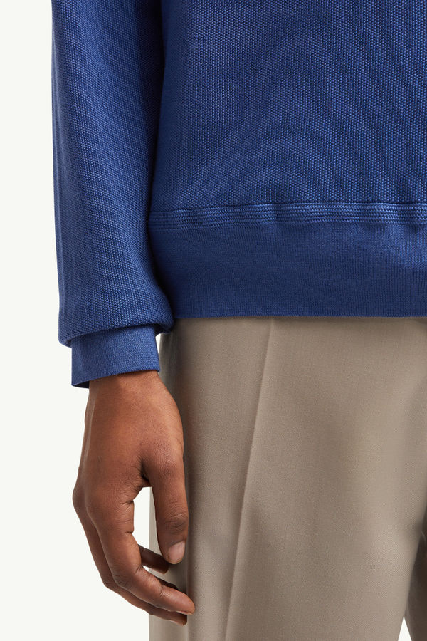 Cotton & Cashmere Jumper Men Cobalt Blue Moncler 5