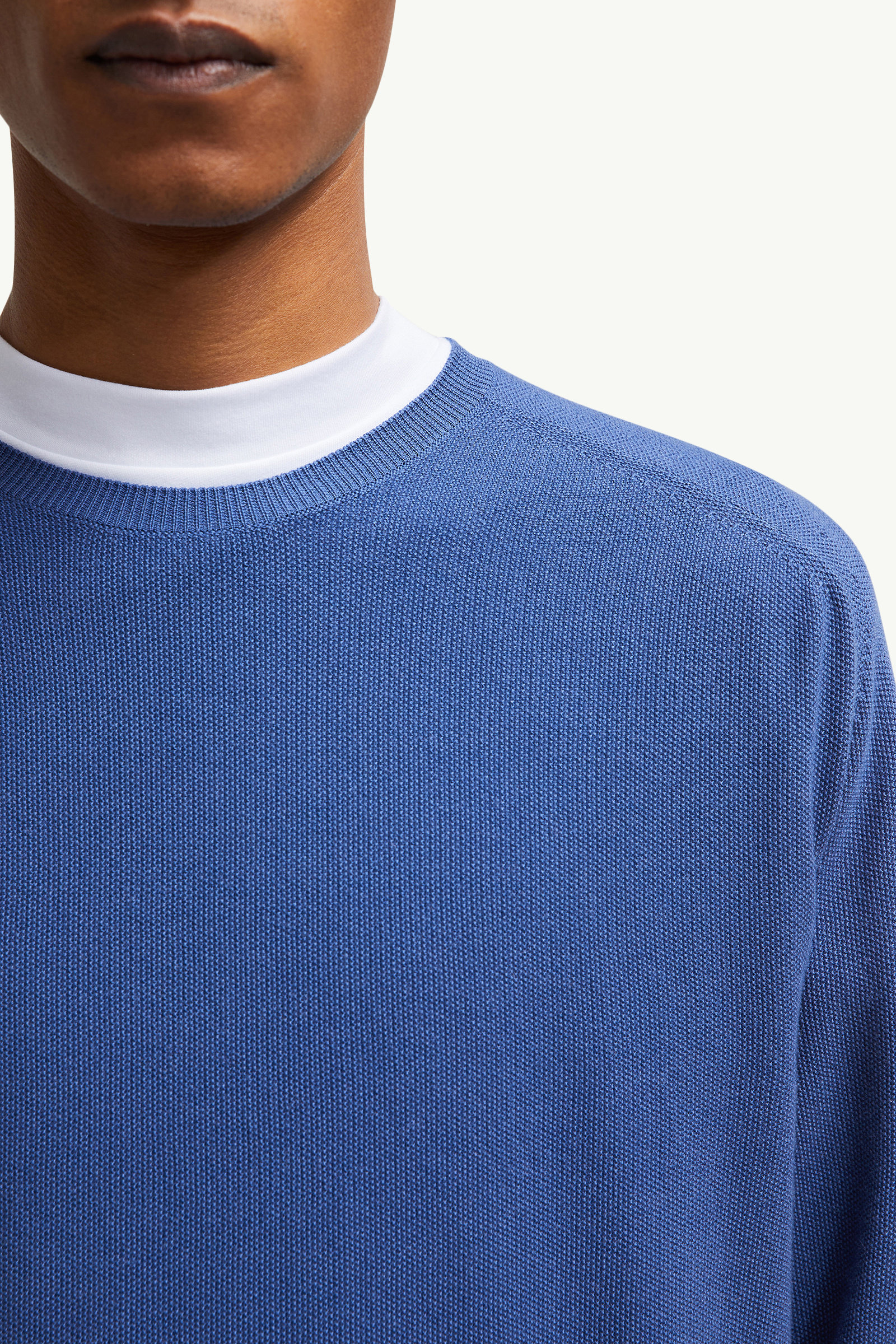 Cotton & Cashmere Jumper Men Cobalt Blue Moncler 6