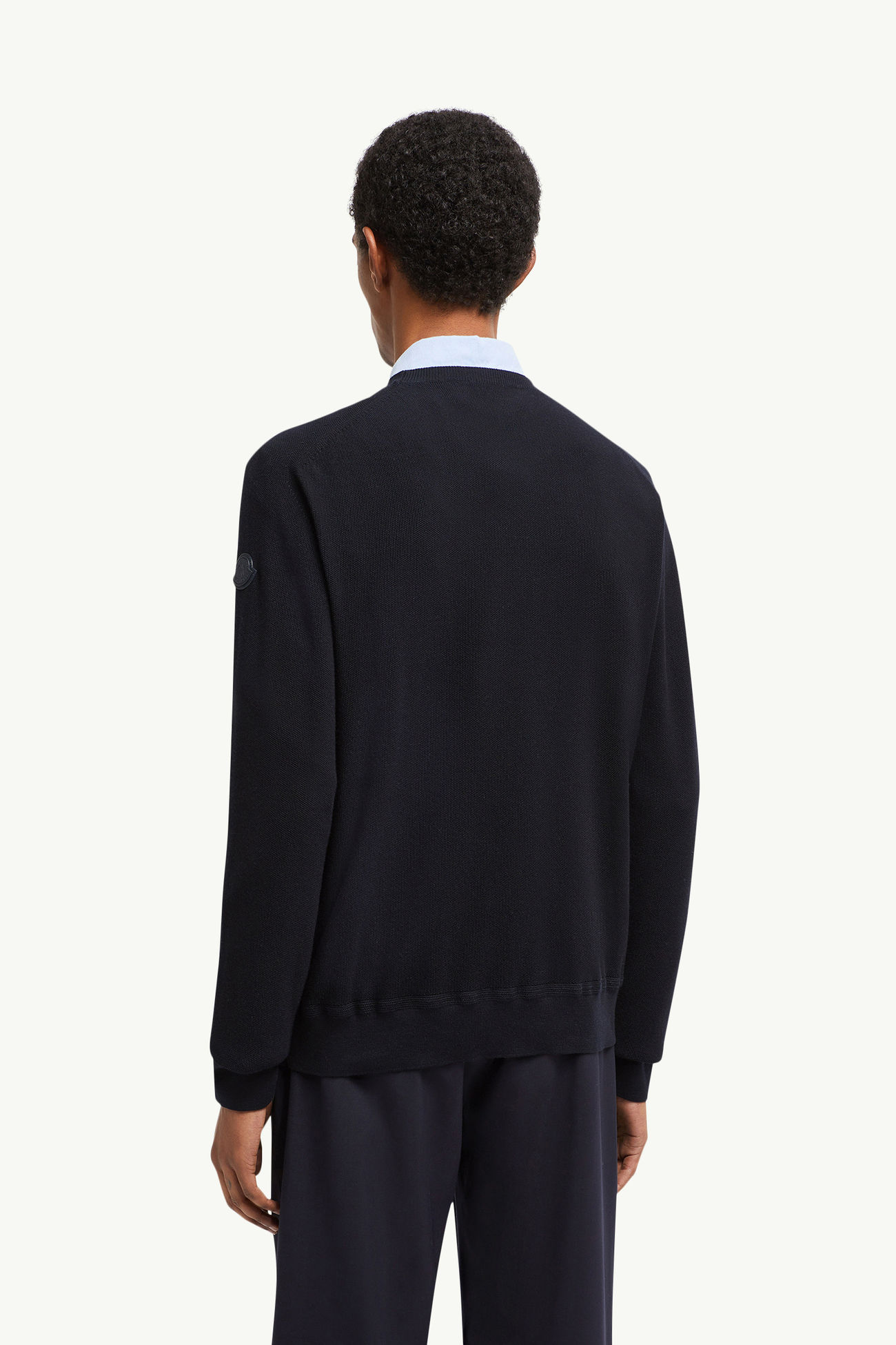 Cotton & Cashmere Jumper Men Dark Blue Moncler 4