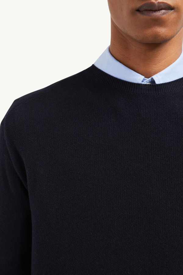 Cotton & Cashmere Jumper Men Dark Blue Moncler 5
