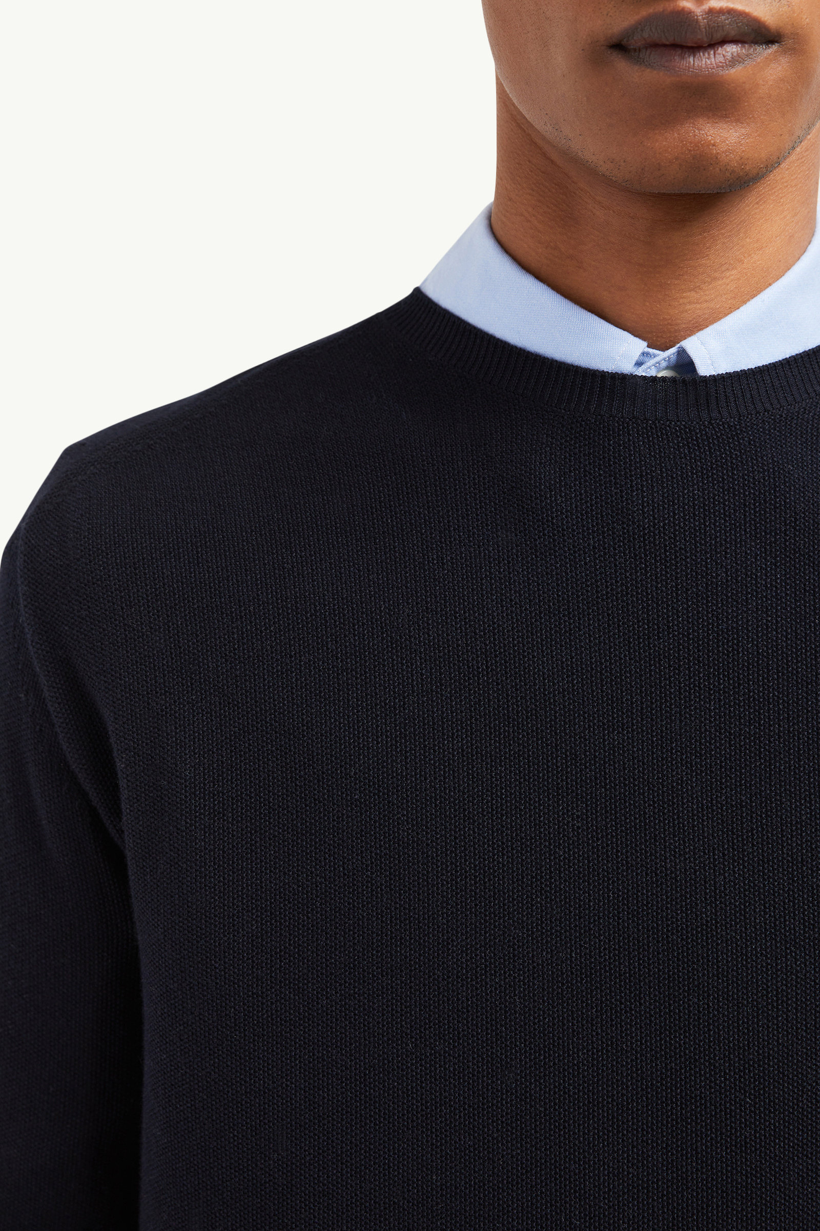 Pull en coton et cachemire Hommes Bleu foncé Moncler 5