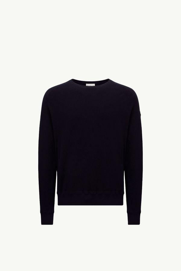 Cotton & Cashmere Jumper Men Dark Blue Moncler 2