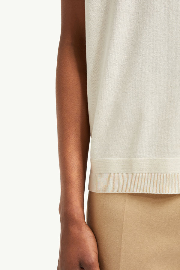 Camiseta de punto de algodón y seda Hombre Blanco Moncler 5