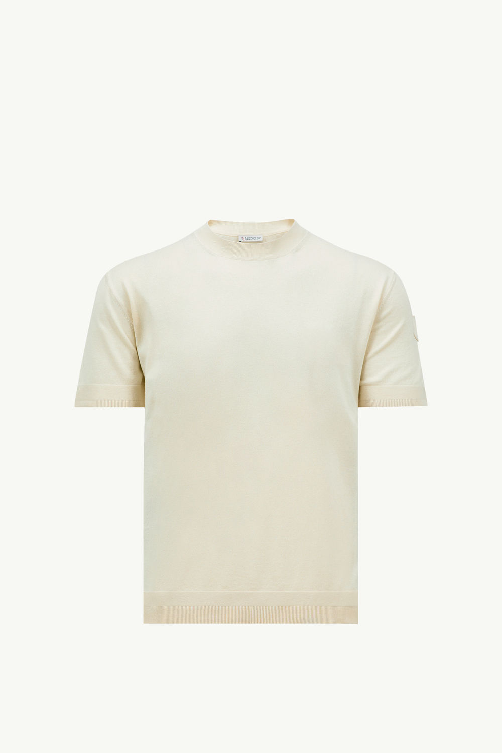 T-shirt en maille de soie et coton Hommes Blanc Moncler 2