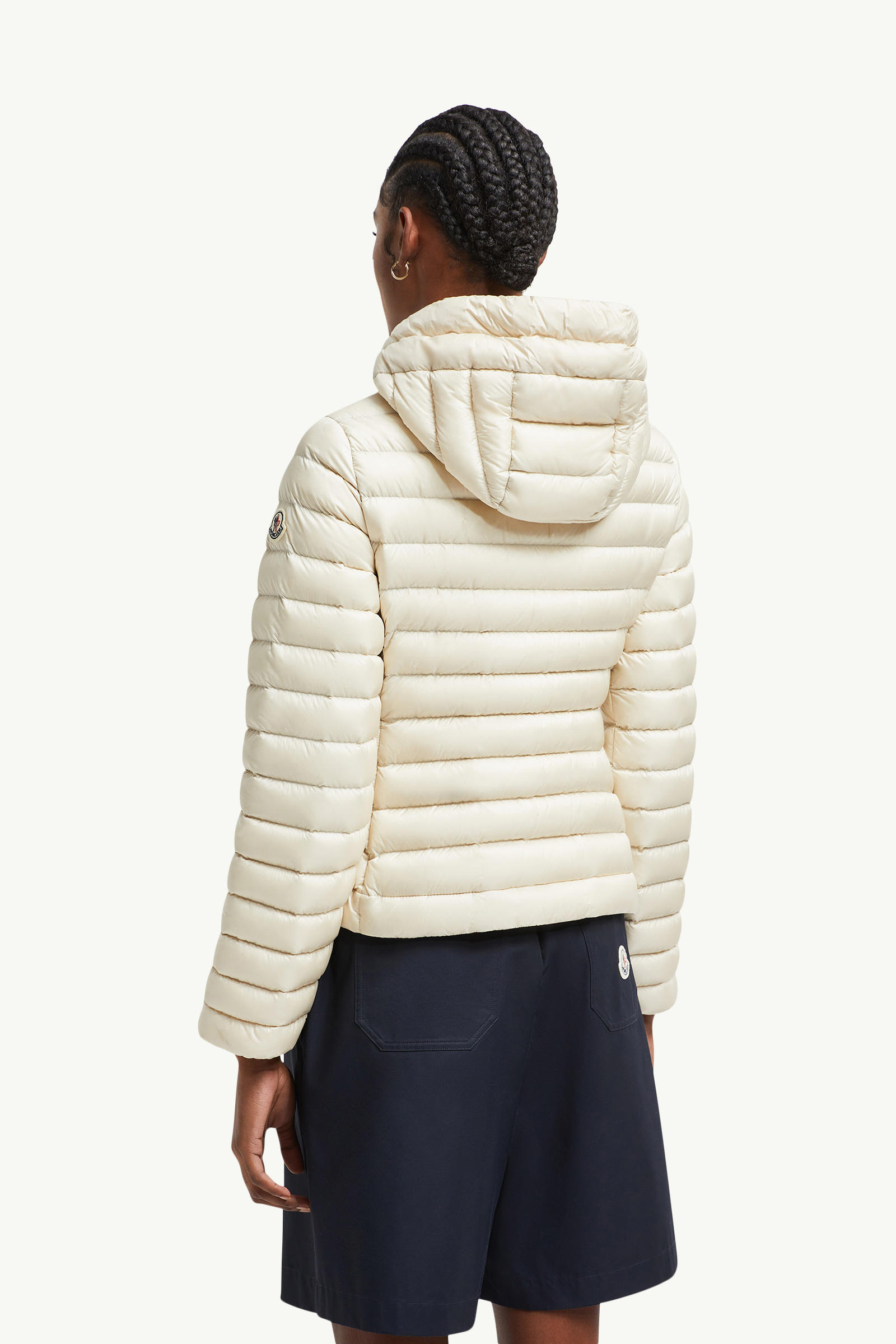 Ige Hooded Short Down Jacket Women White Ivory Moncler 4