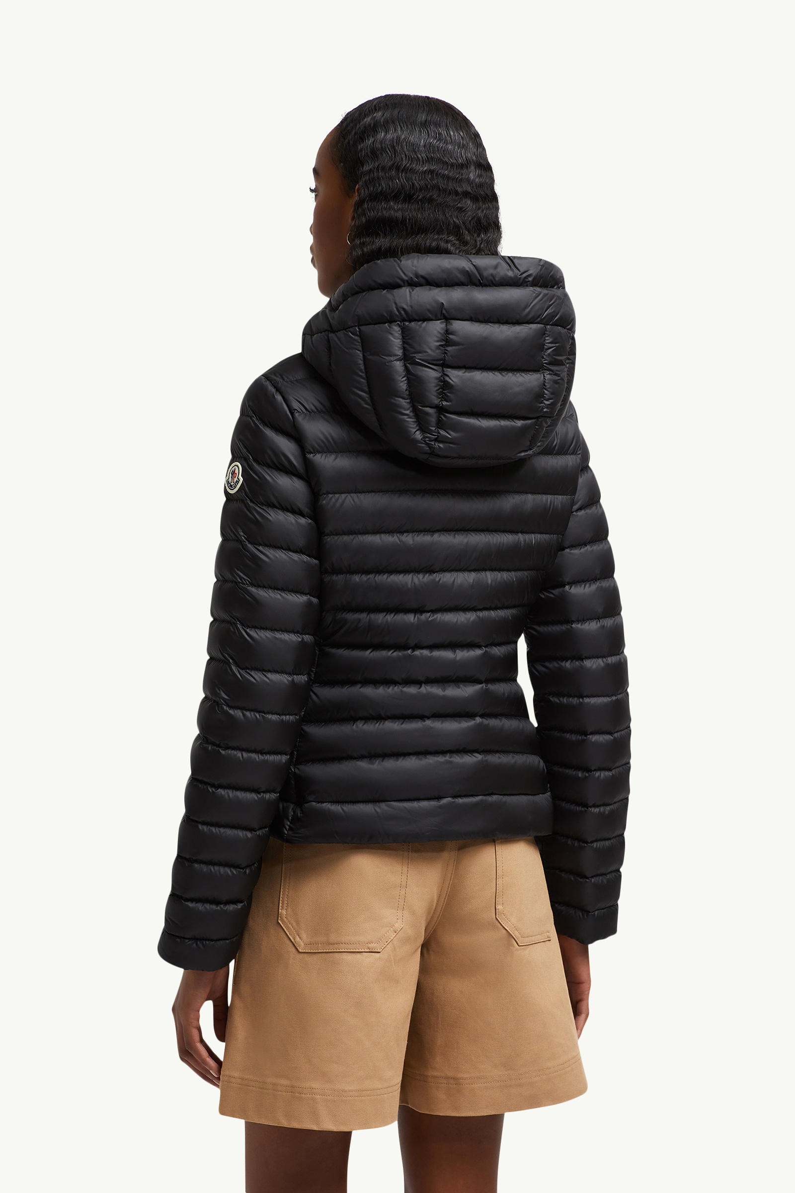 Ige Hooded Short Down Jacket Women Black Moncler 4