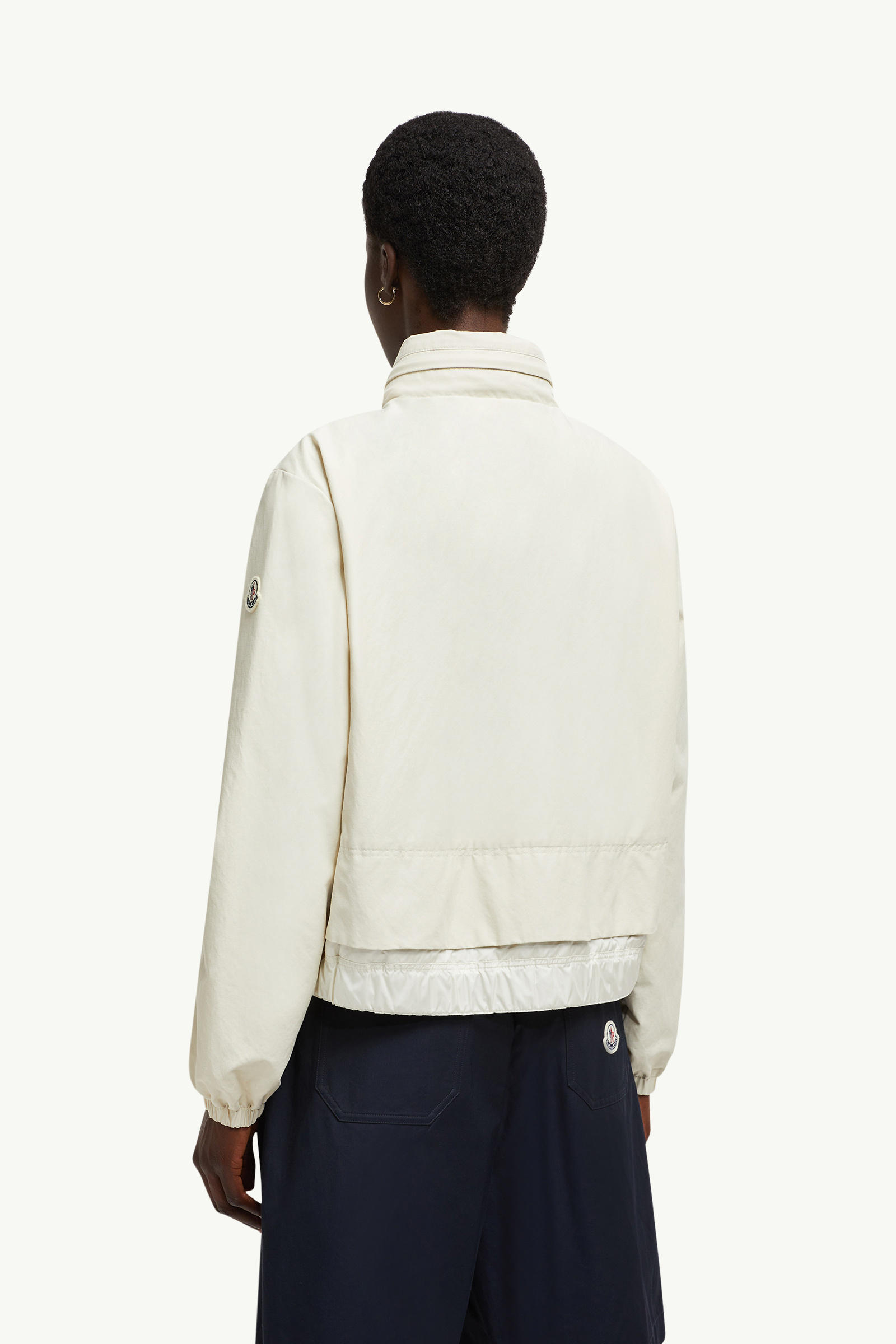 Janze Hooded Twill Short Down Jacket Women White Moncler 4