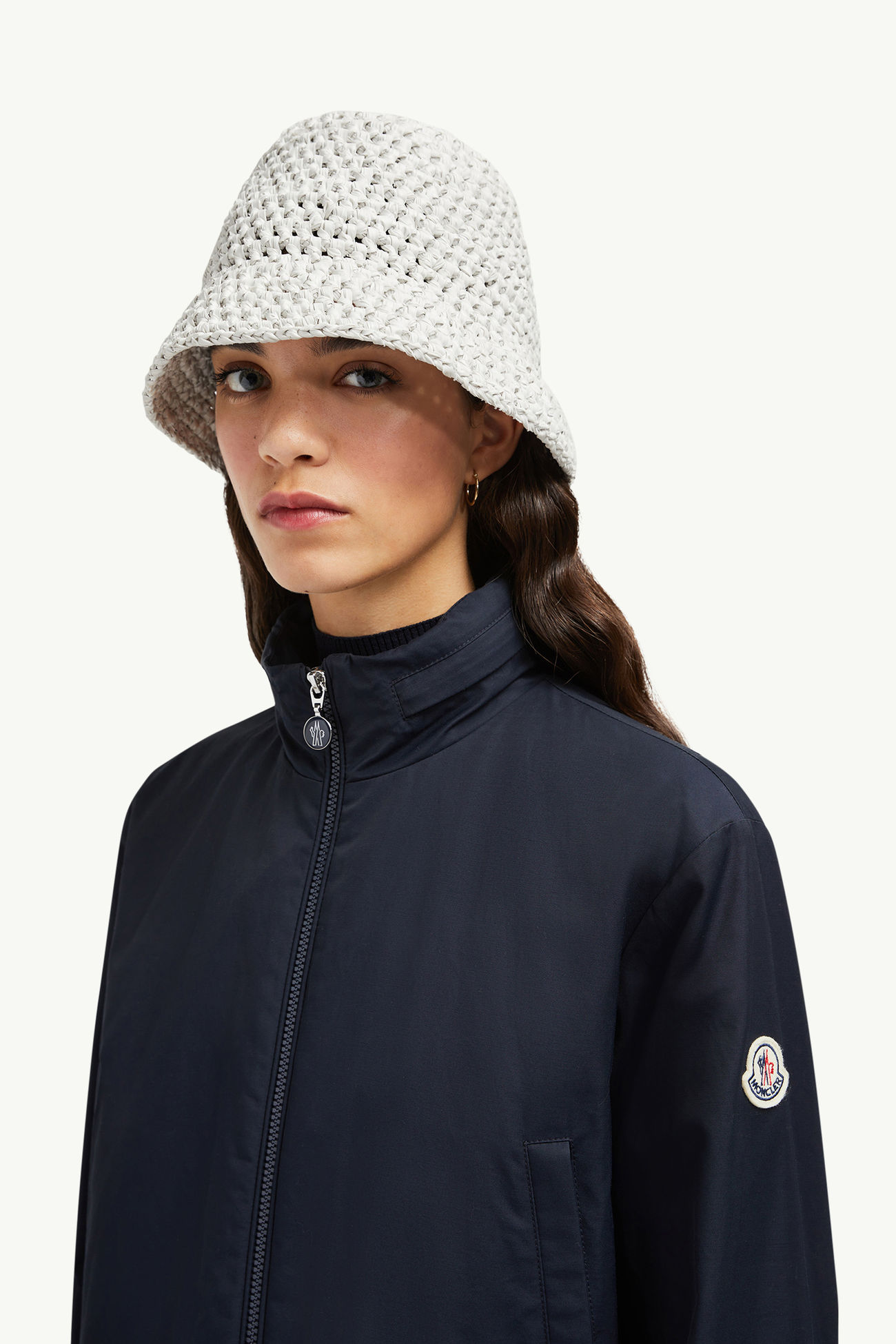 Doudoune courte en sergé Janze à capuche Femmes Bleu marine Moncler 1